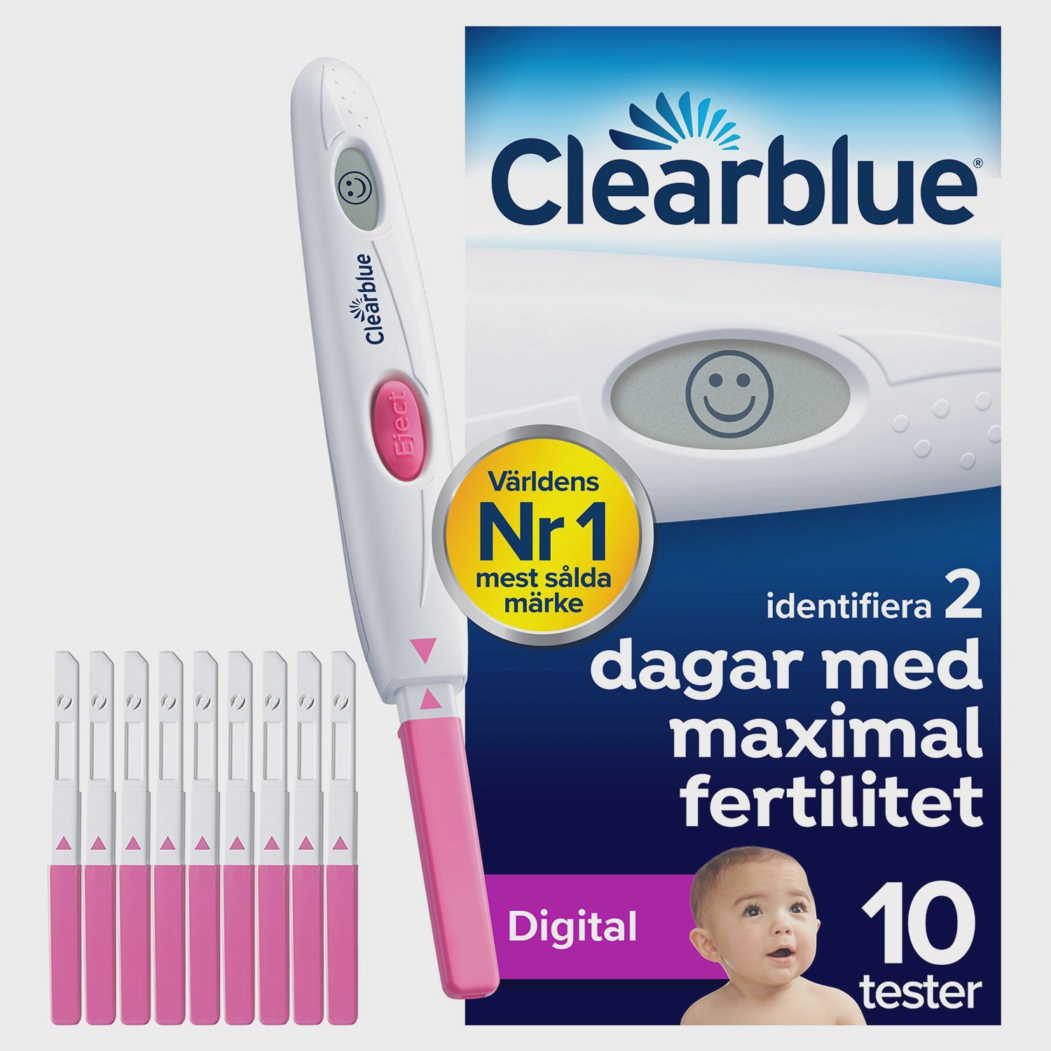 Kit de test d'ovulation digital, 1 support et 10 tests