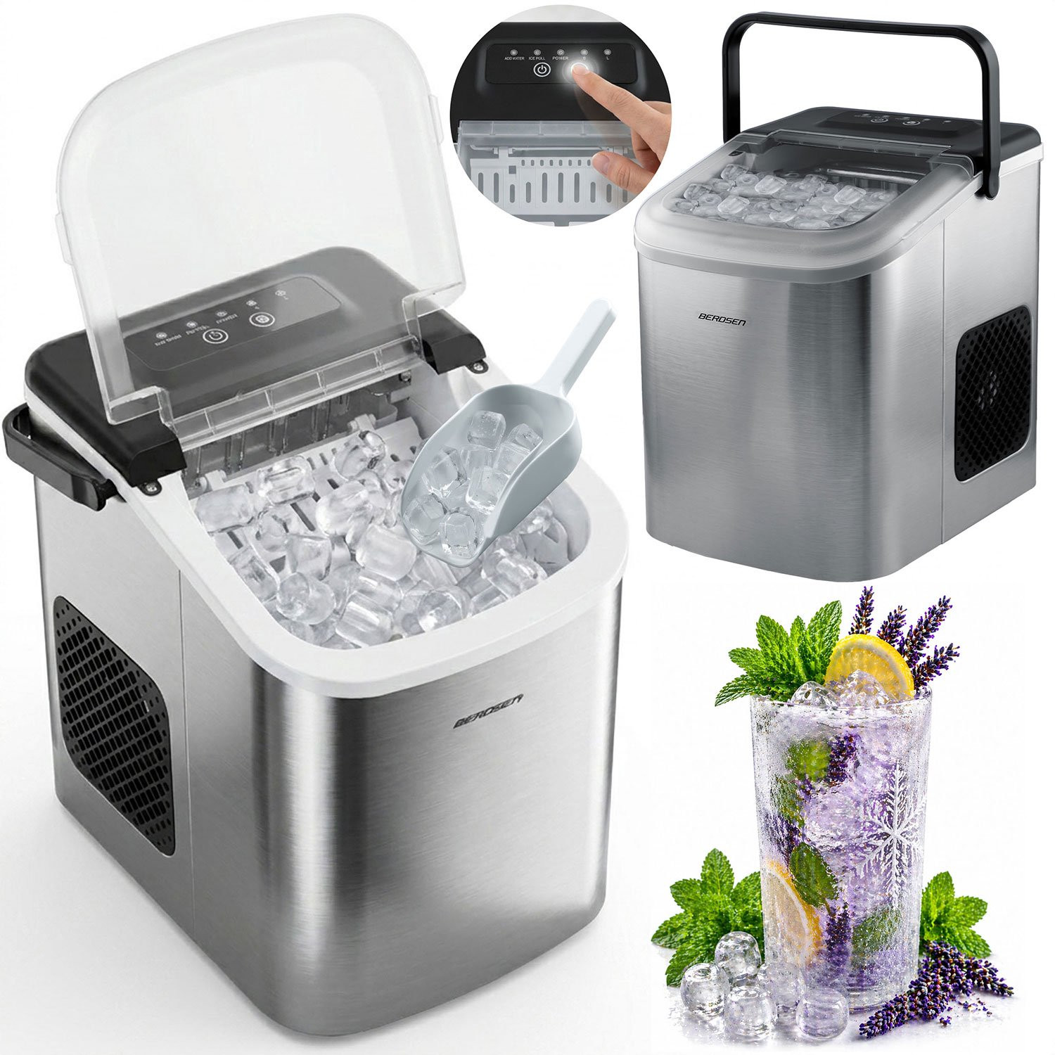 Ice Maker 1.1L, 12kg/24h – Compact, Quick, Efficient