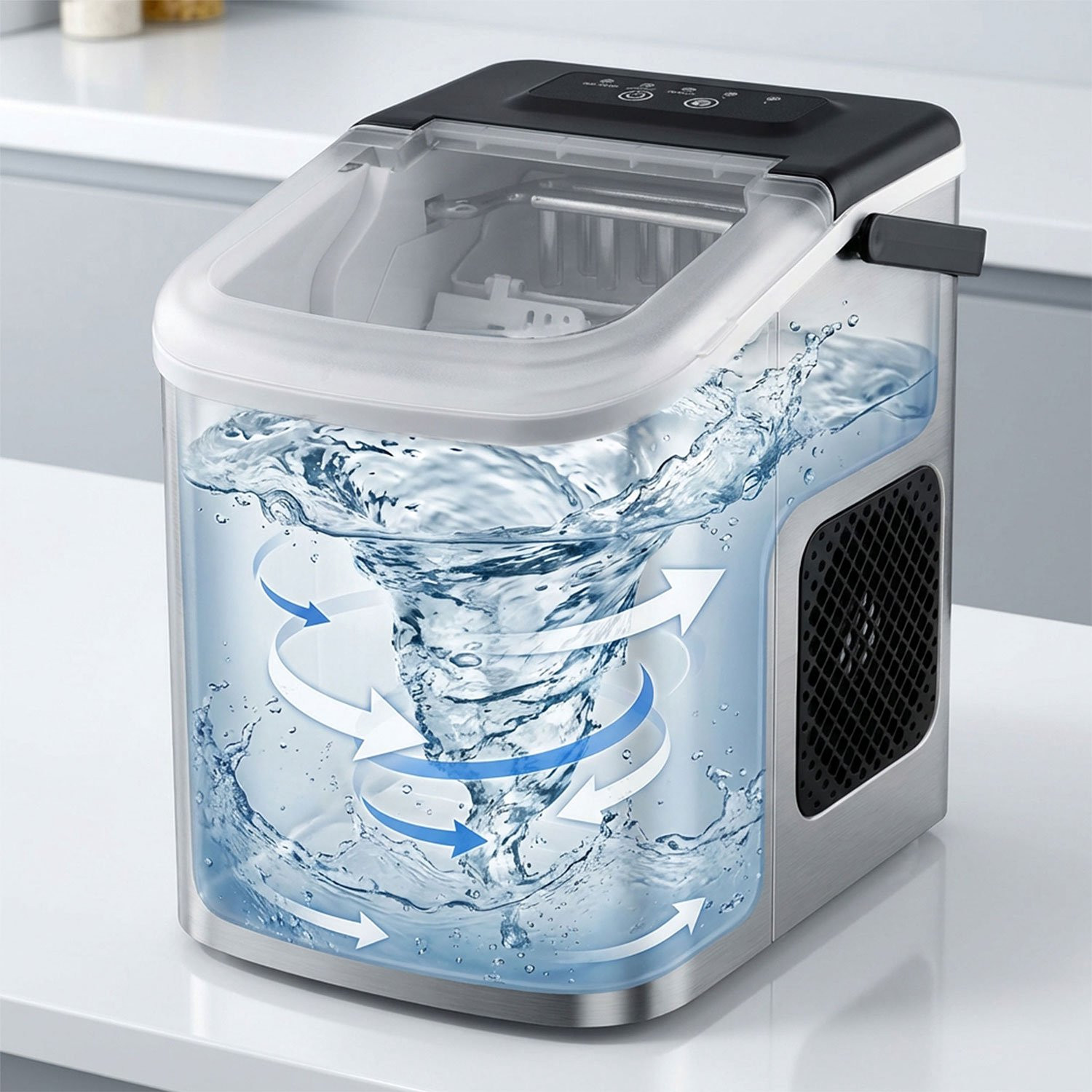 Ice Maker 1.1L, 12kg/24h – Compact, Quick, Efficient