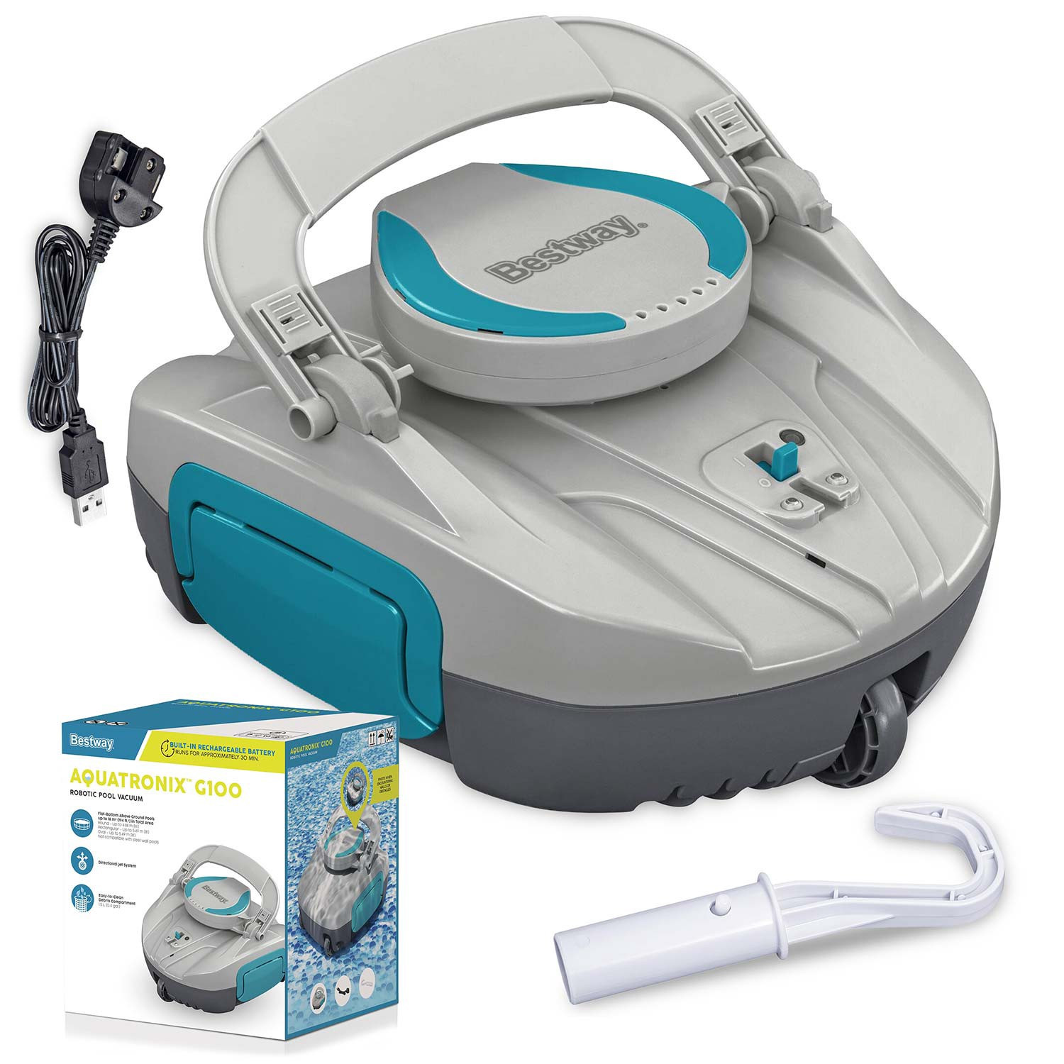 Automatic Pool Cleaner – Cordless Robot for Flat Bottom Pools