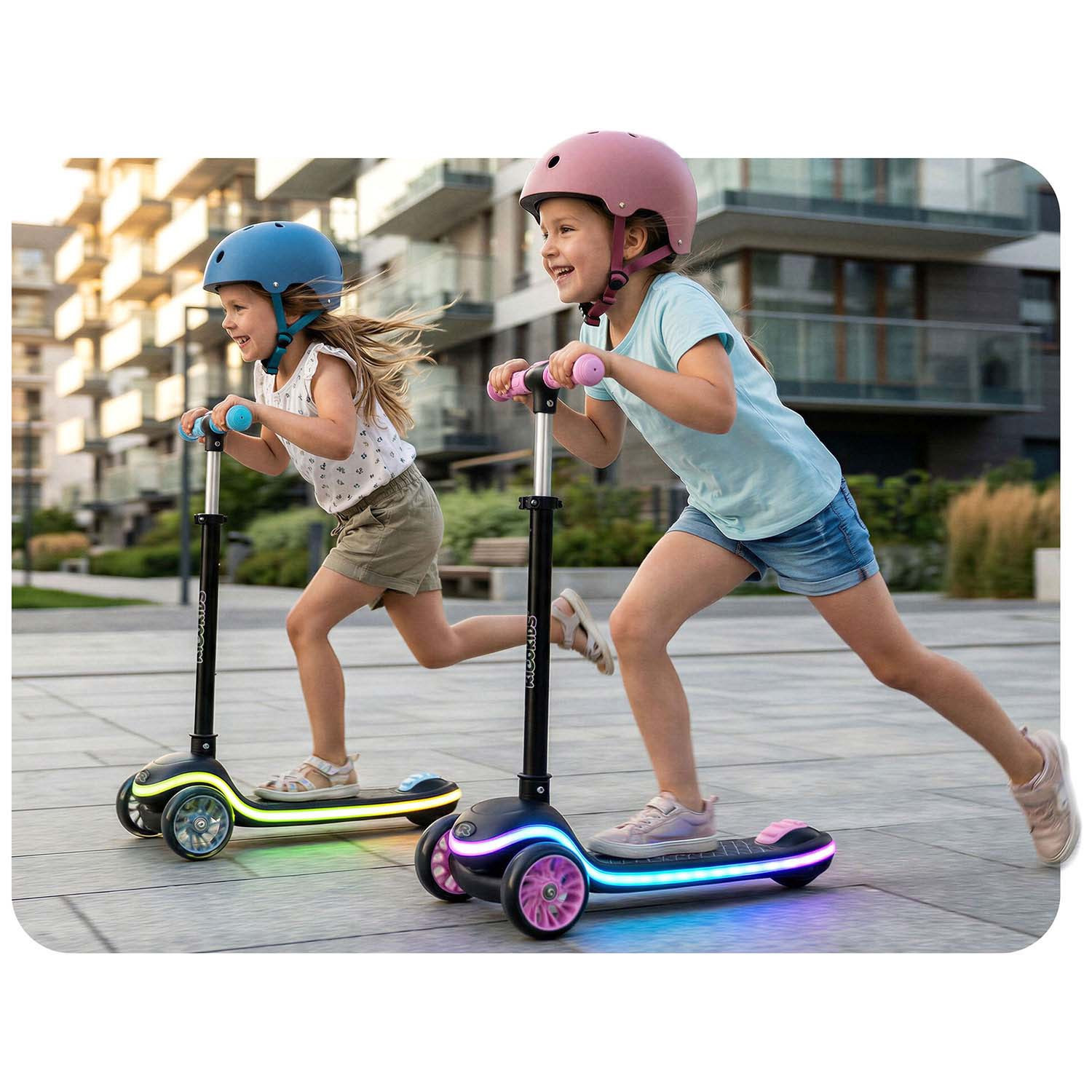 LED-Kinderroller mit verstellbarem Lenker