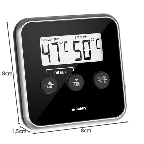 Digital Kitchen Thermometer with Probe, LCD Display