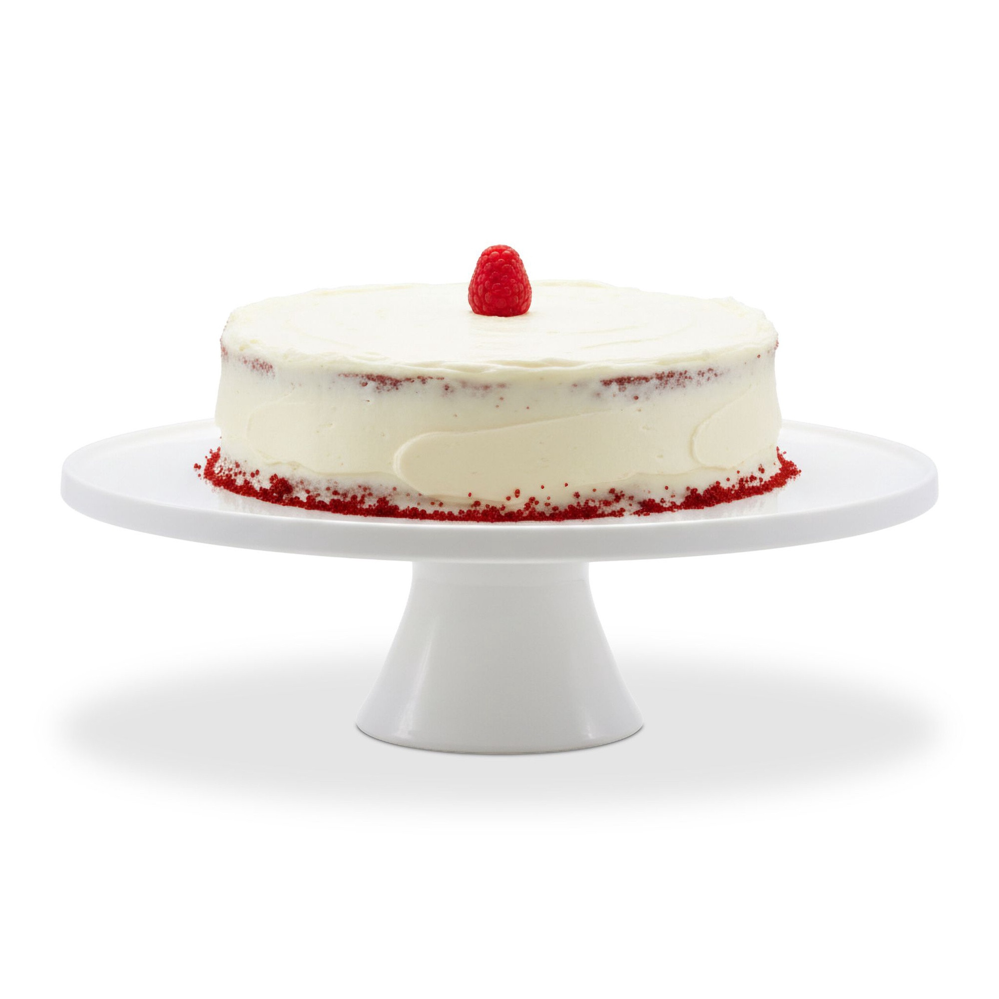 Cake Stand, Round White Ceramic Serving Plate