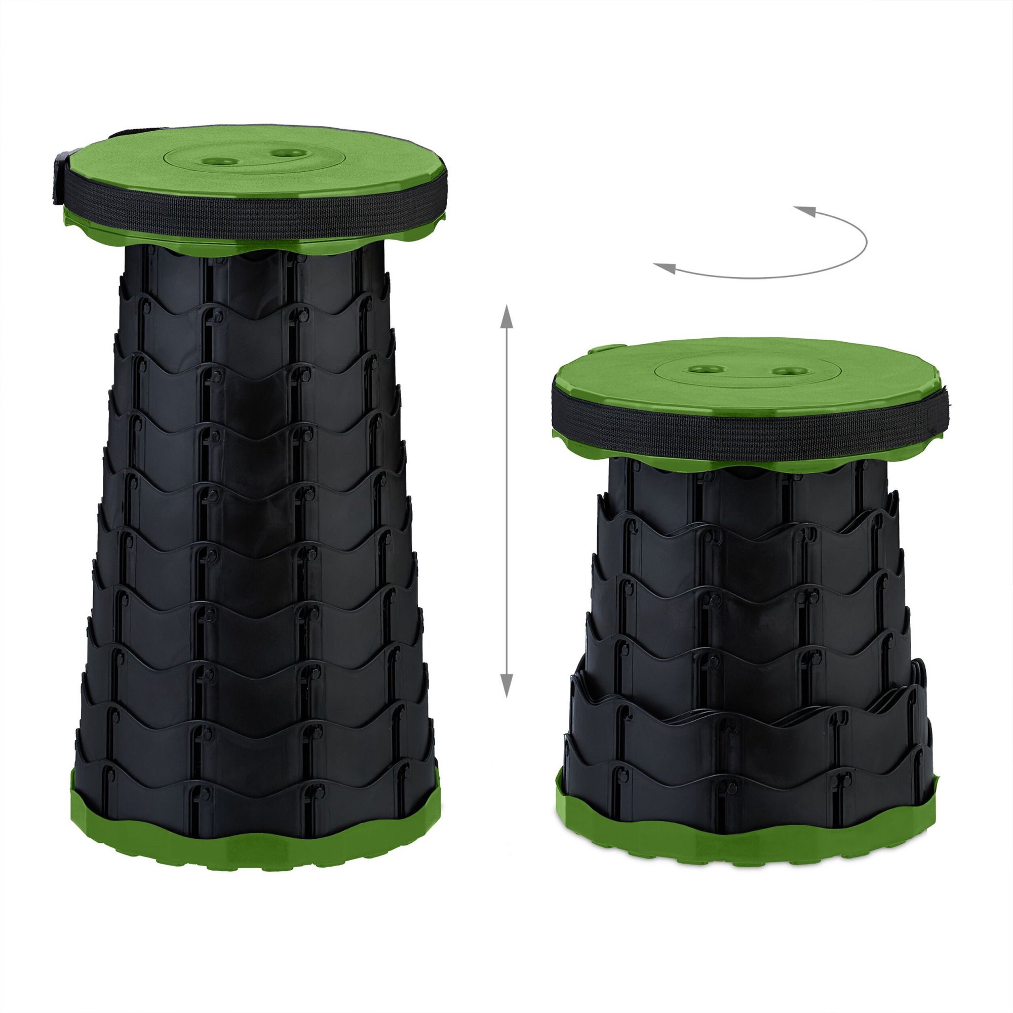 Telescopic Camping Stool – Adjustable Height, Compact Fold