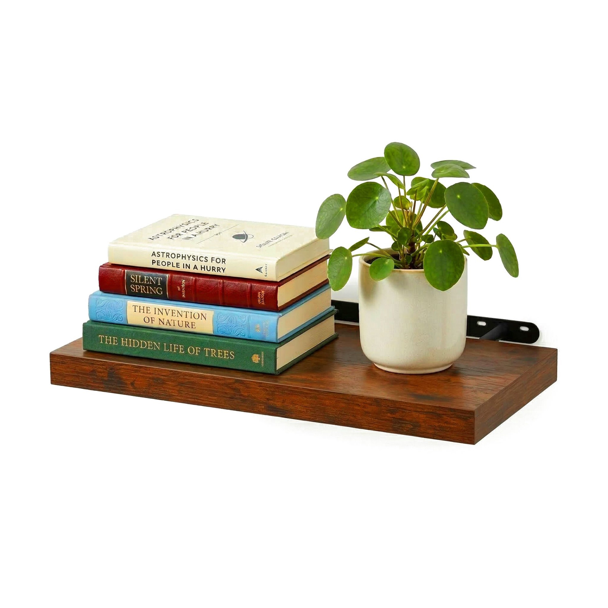 Wall-Mounted Floating Shelf – Metal Bracket