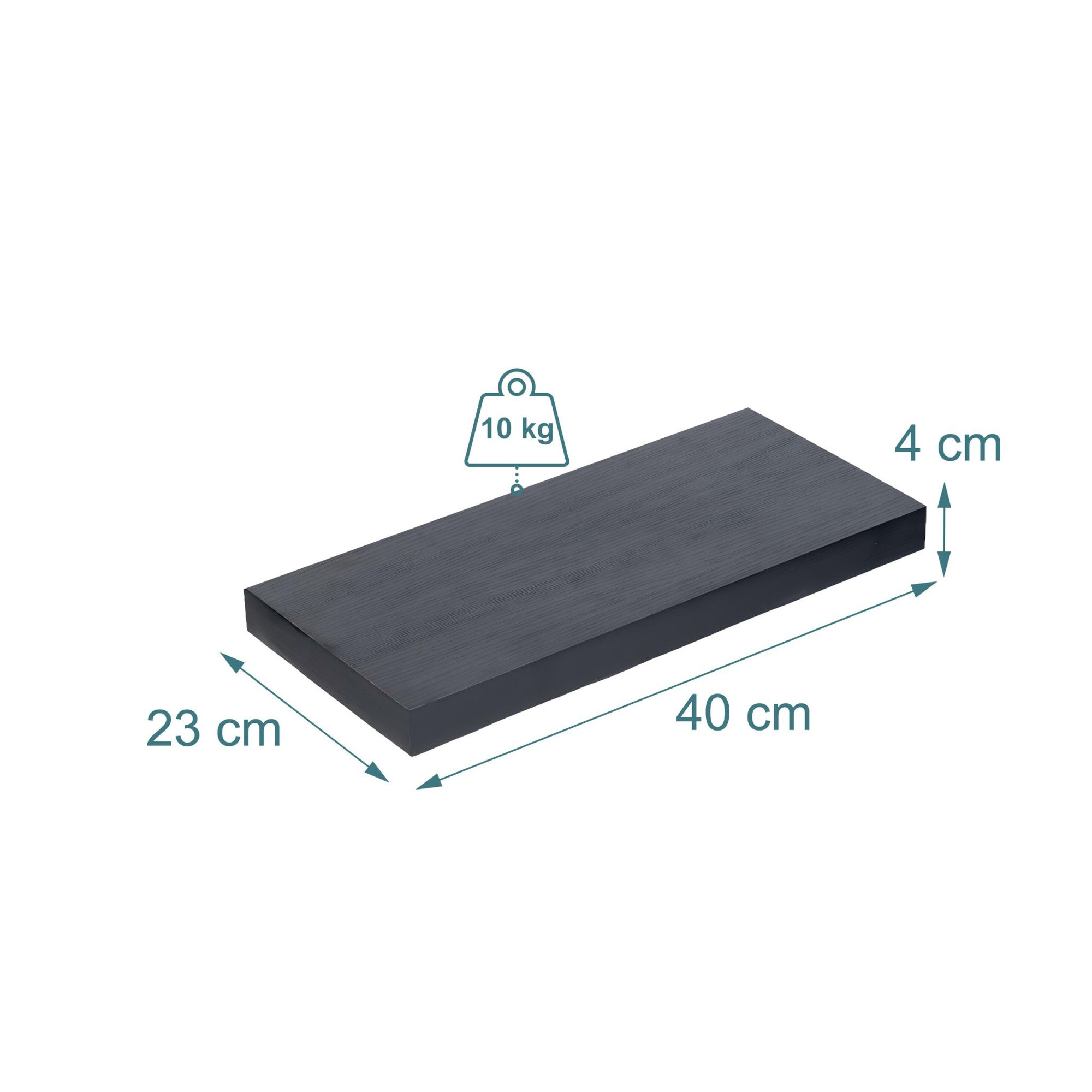 Wall Shelf With Metal Brackets – Floating Display Ledge
