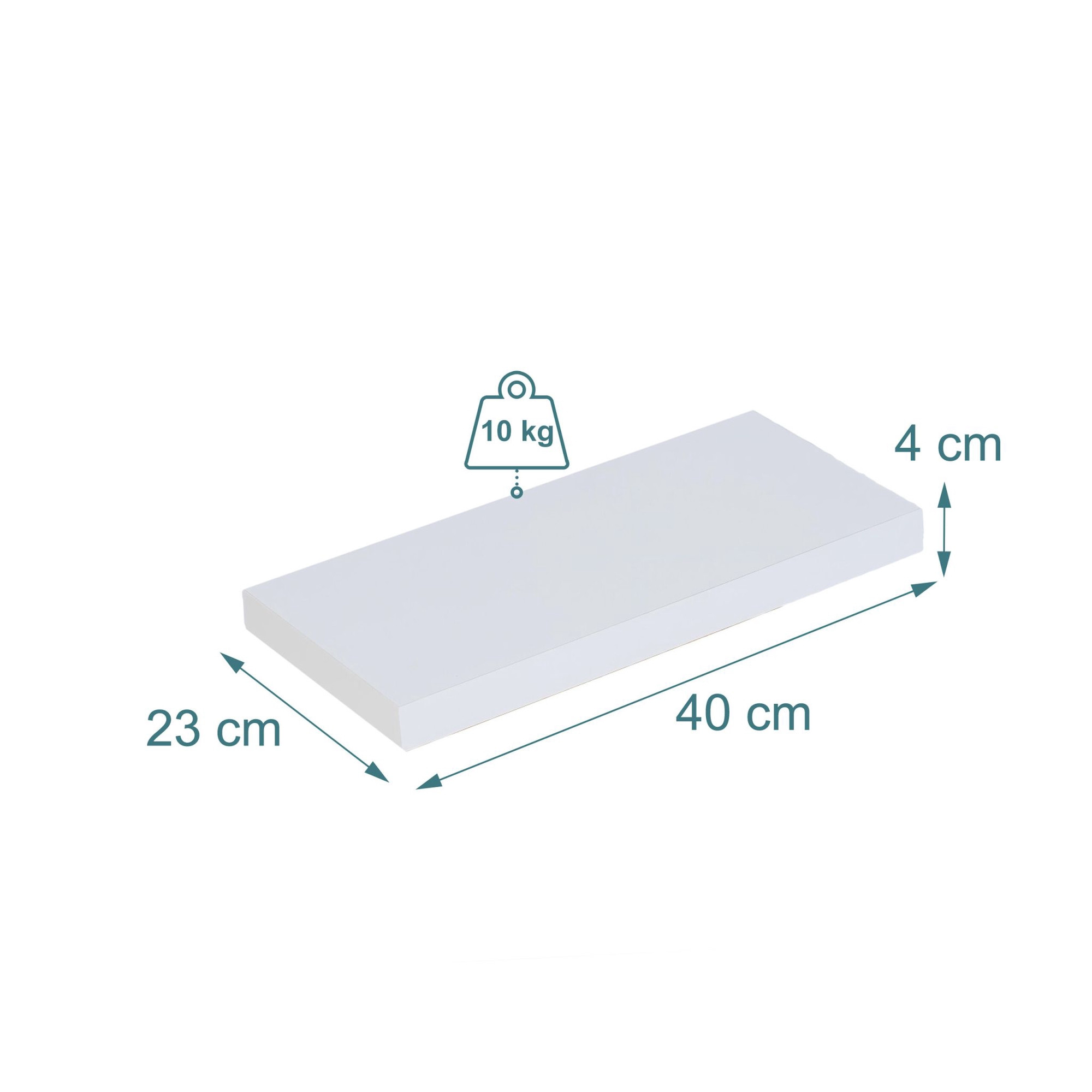 Wall-Mounted Shelf With Metal Bracket, Floating Display