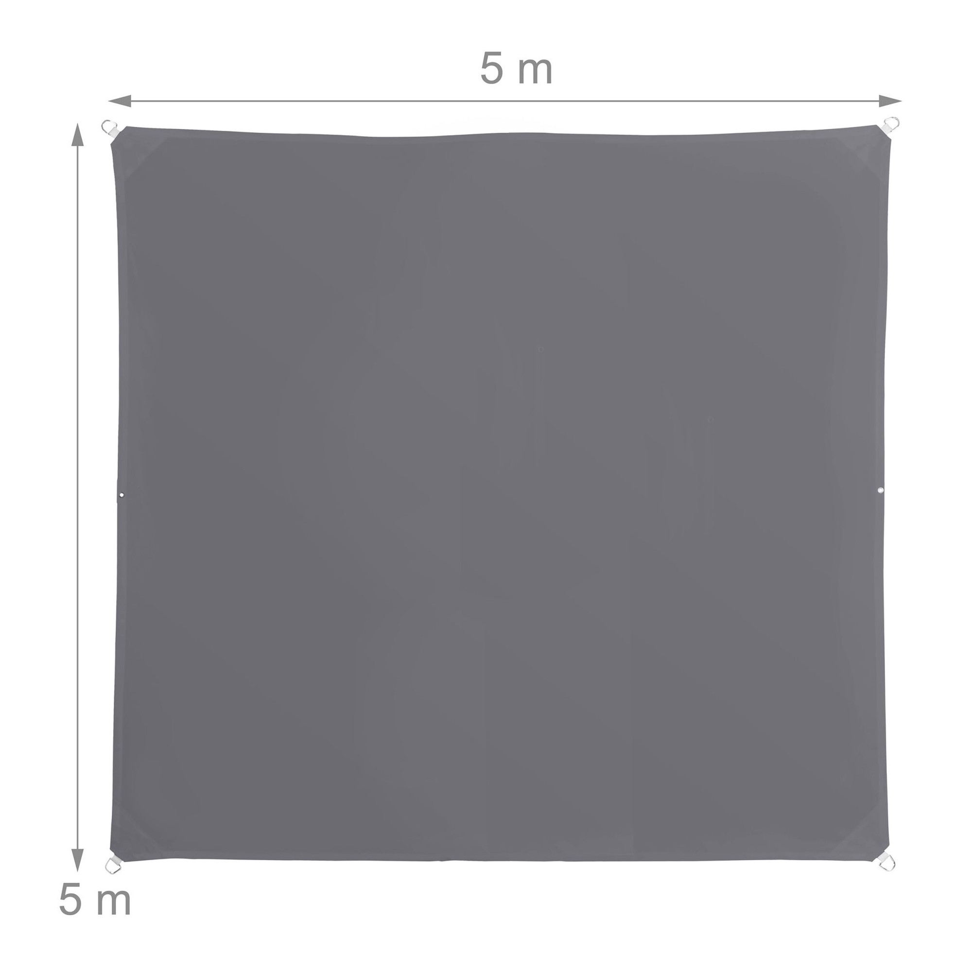 Voile d'ombrage à œillets, polyester, déperlant