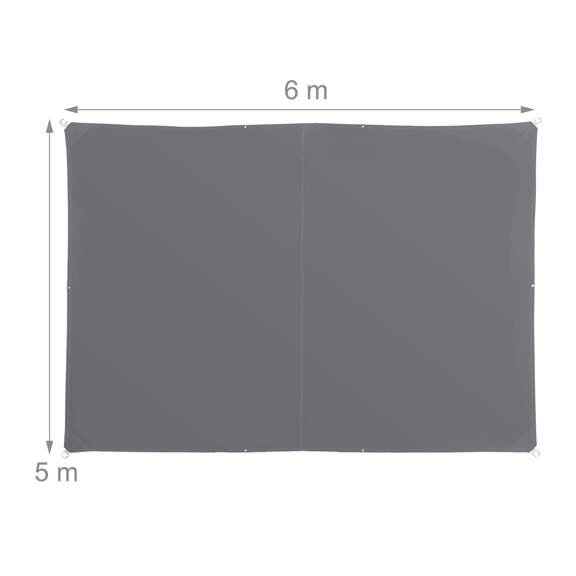 Voile d'ombrage à œillets, polyester, déperlant