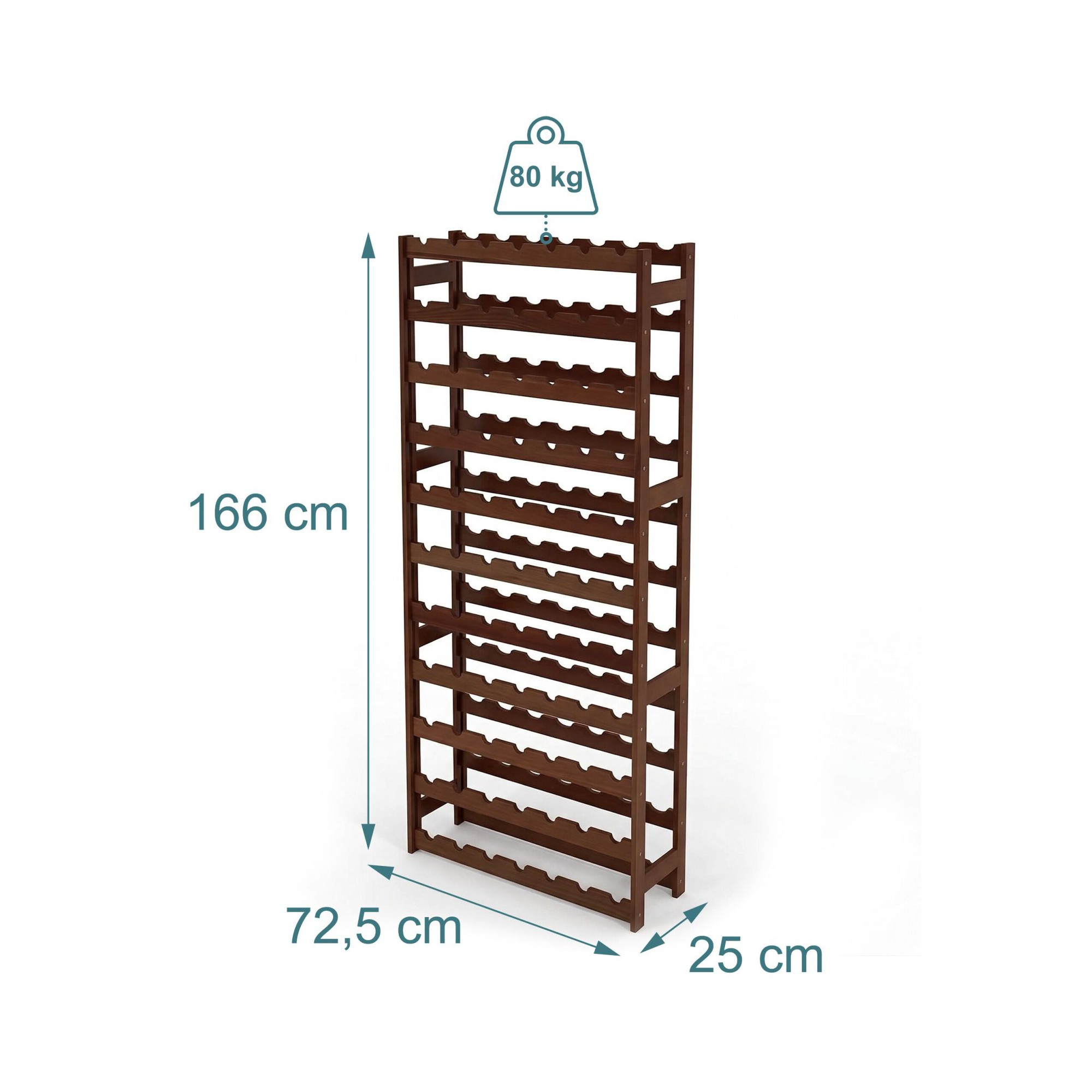 Walnut Wine Rack – Horizontal Bottle Holder