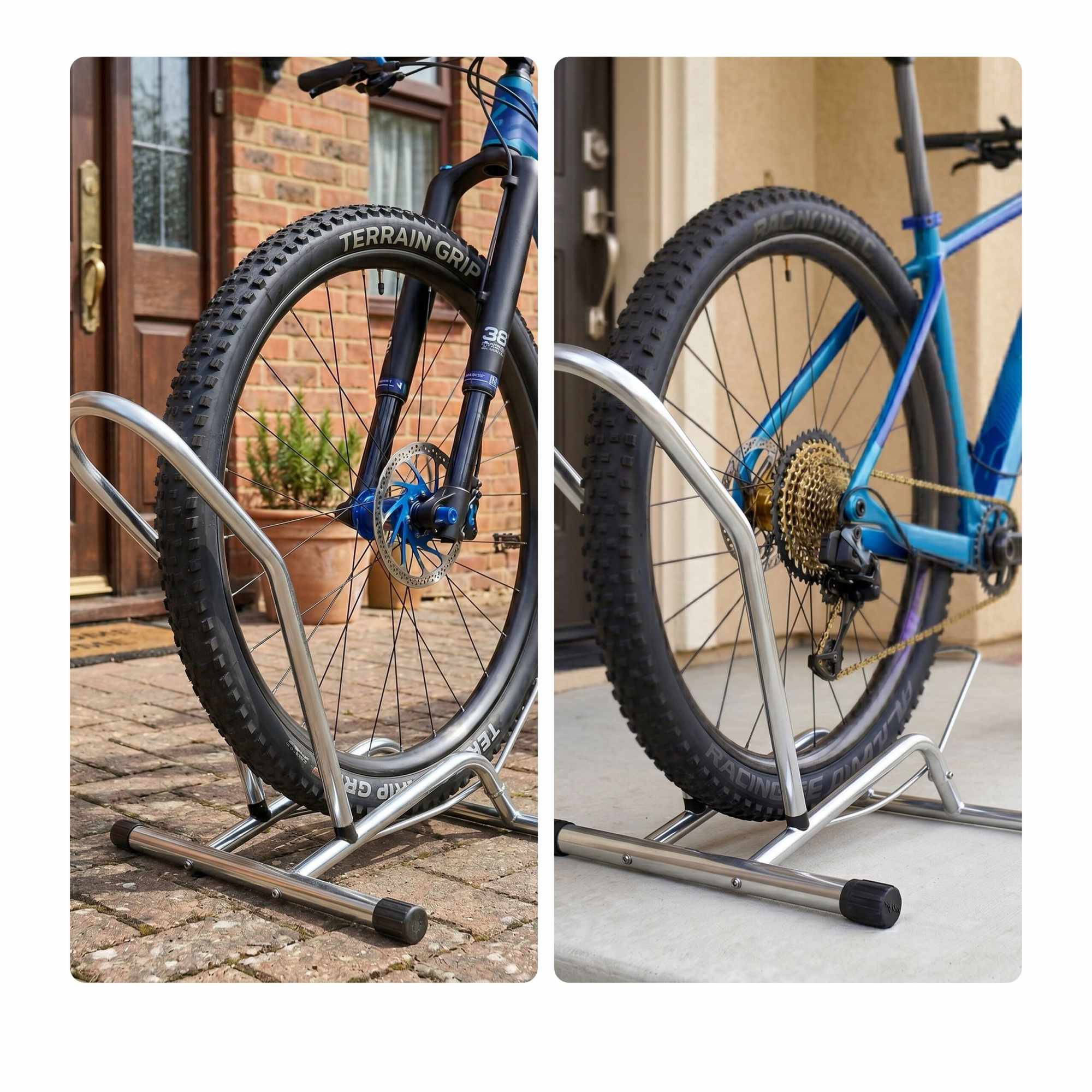 Suporte de chão para bicicletas com rodas de até 29 polegadas, anti...