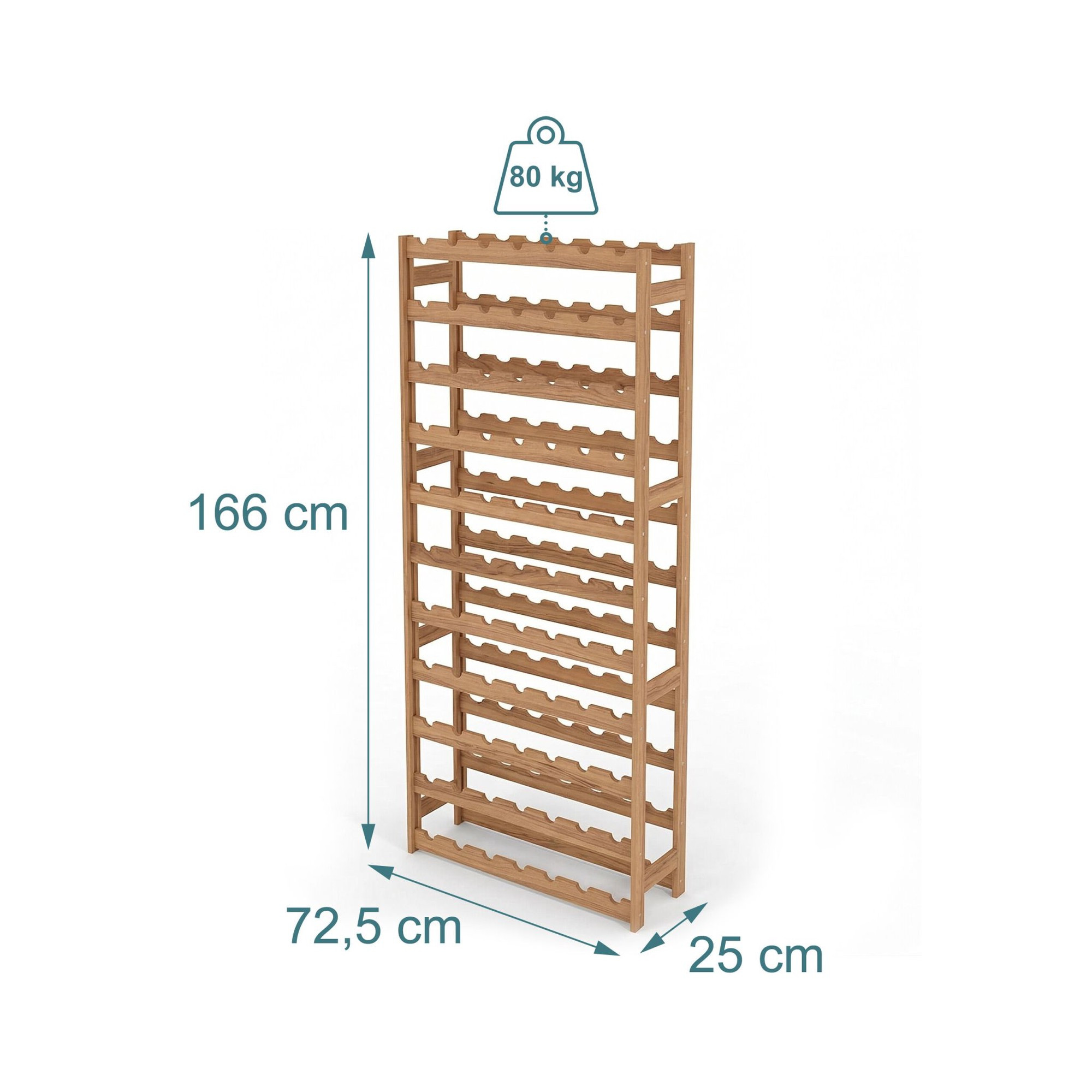 Wine Bottle Rack, Walnut – Horizontal Cork-Safe Storage