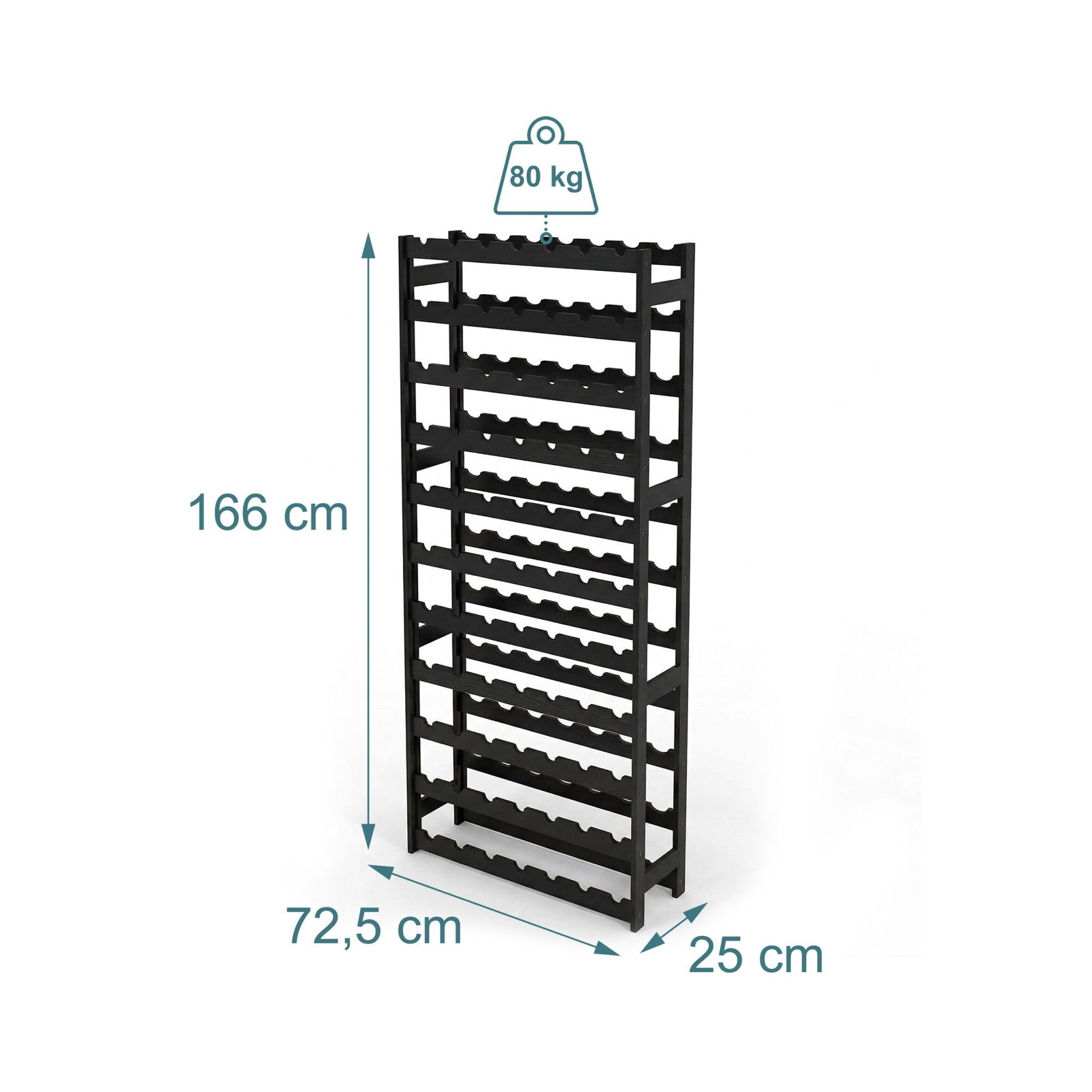 Wine Bottle Holder Rack, Walnut, Horizontal Storage