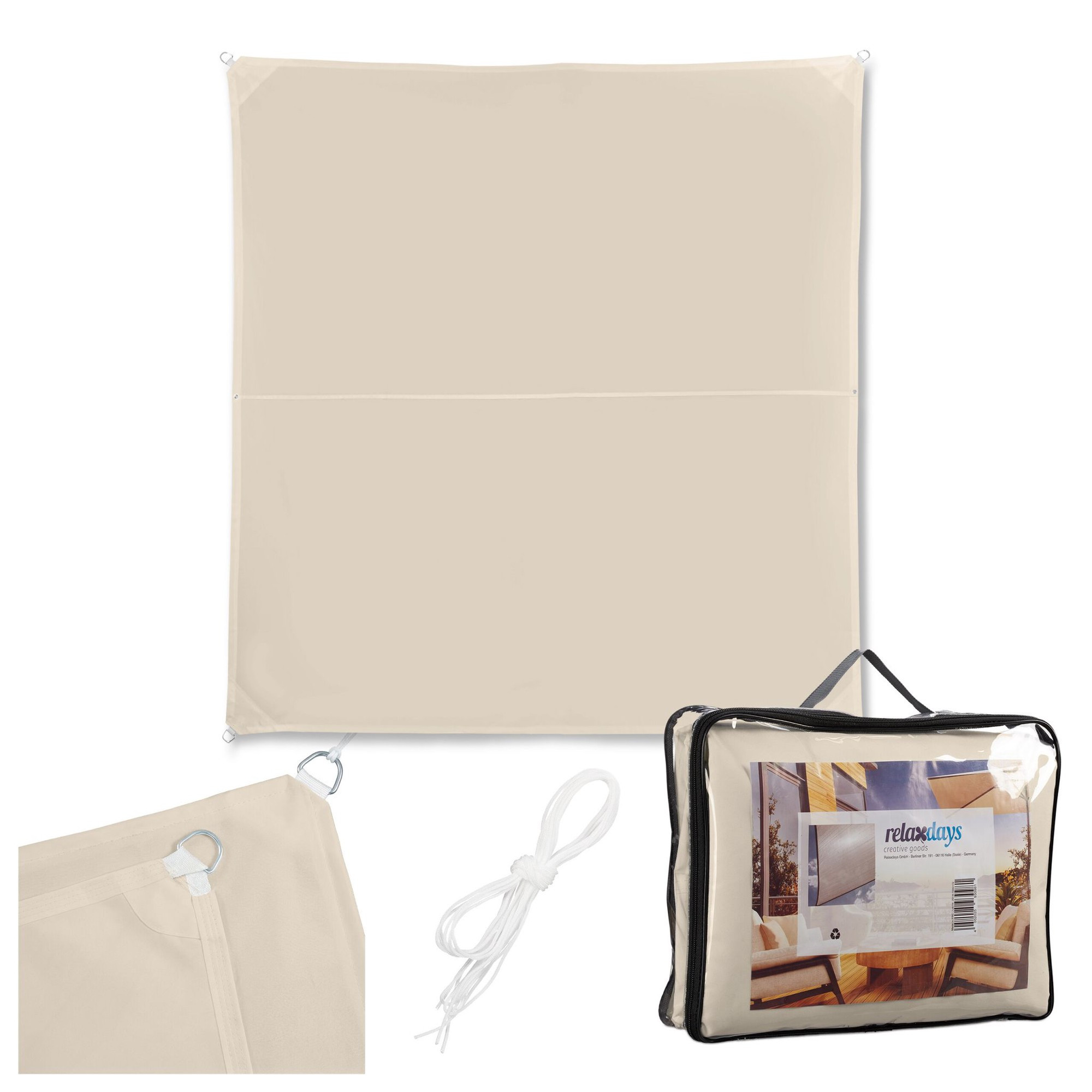 Voile d'ombrage à œillets – Polyester déperlant