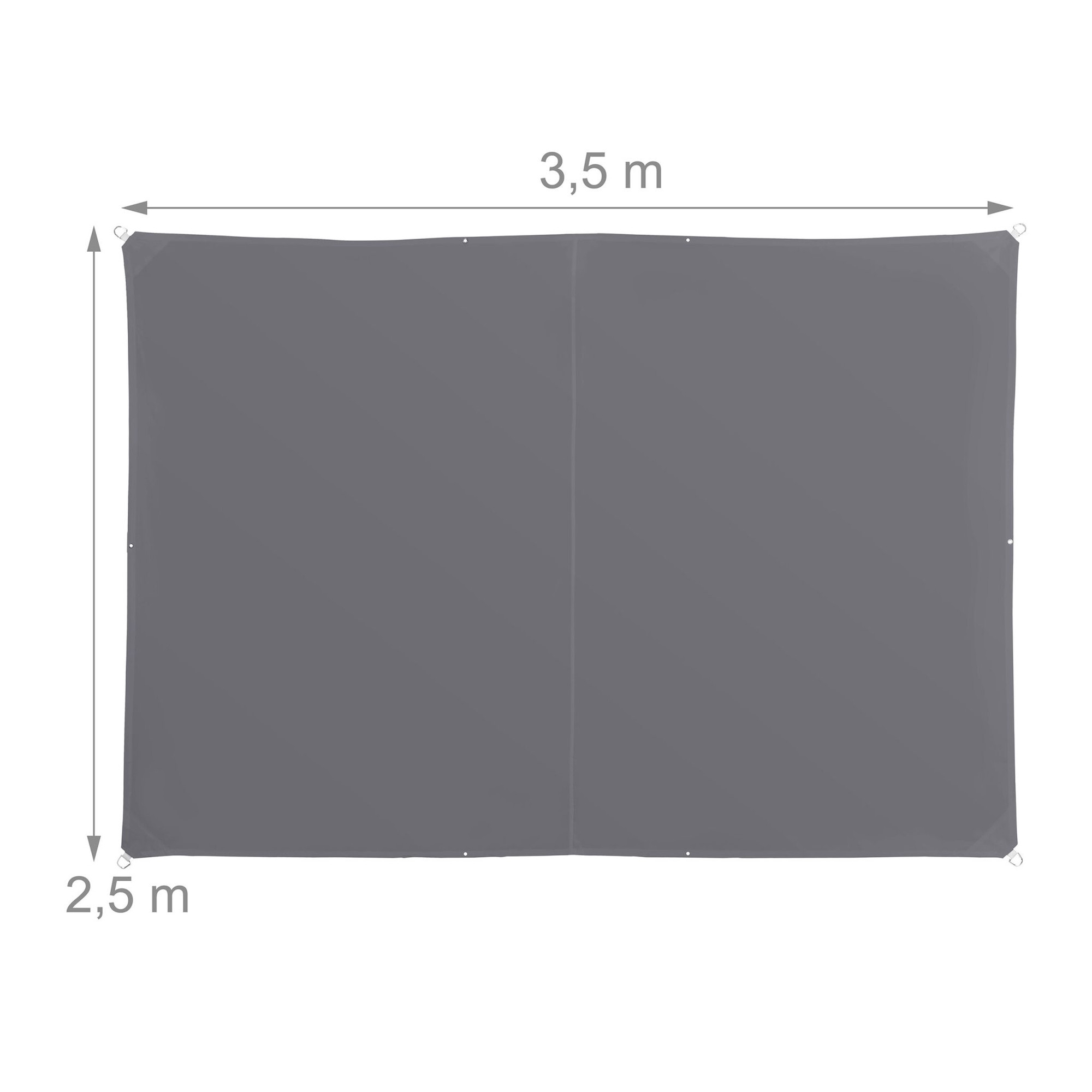 Voile d'ombrage à œillets – Polyester, déperlant