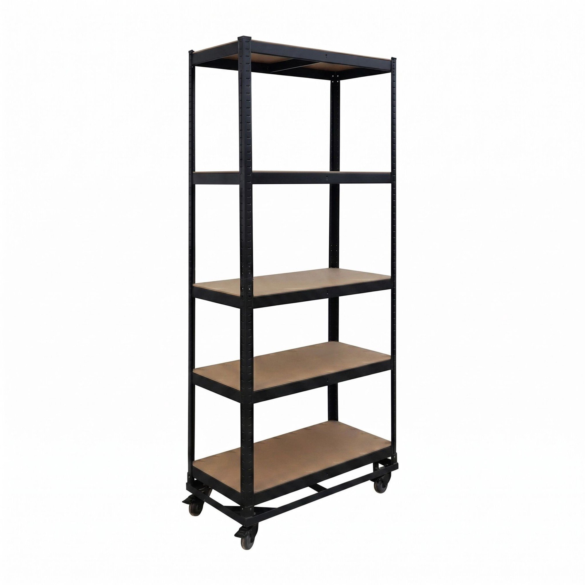 Mobile Steel Shelving Unit, Adjustable, Locking Casters