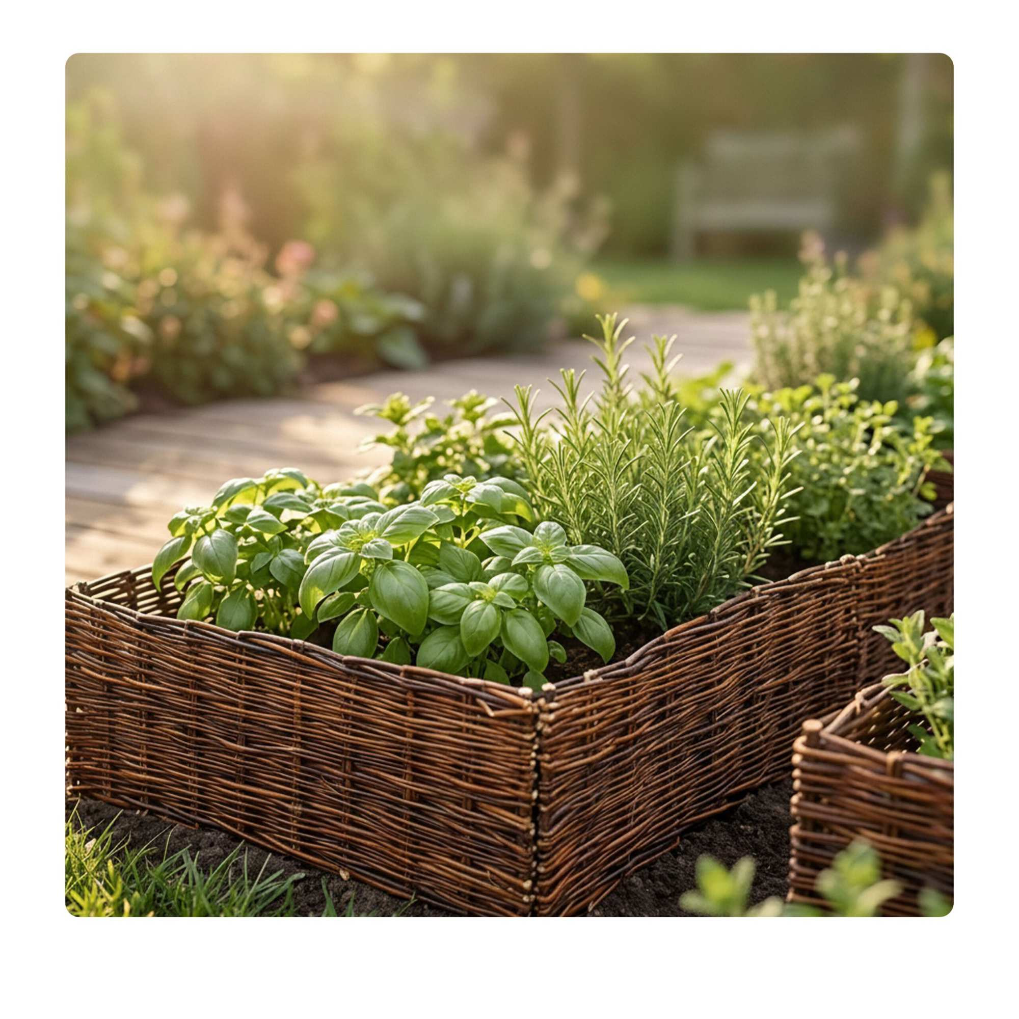 Weidenbeet-Einfassung