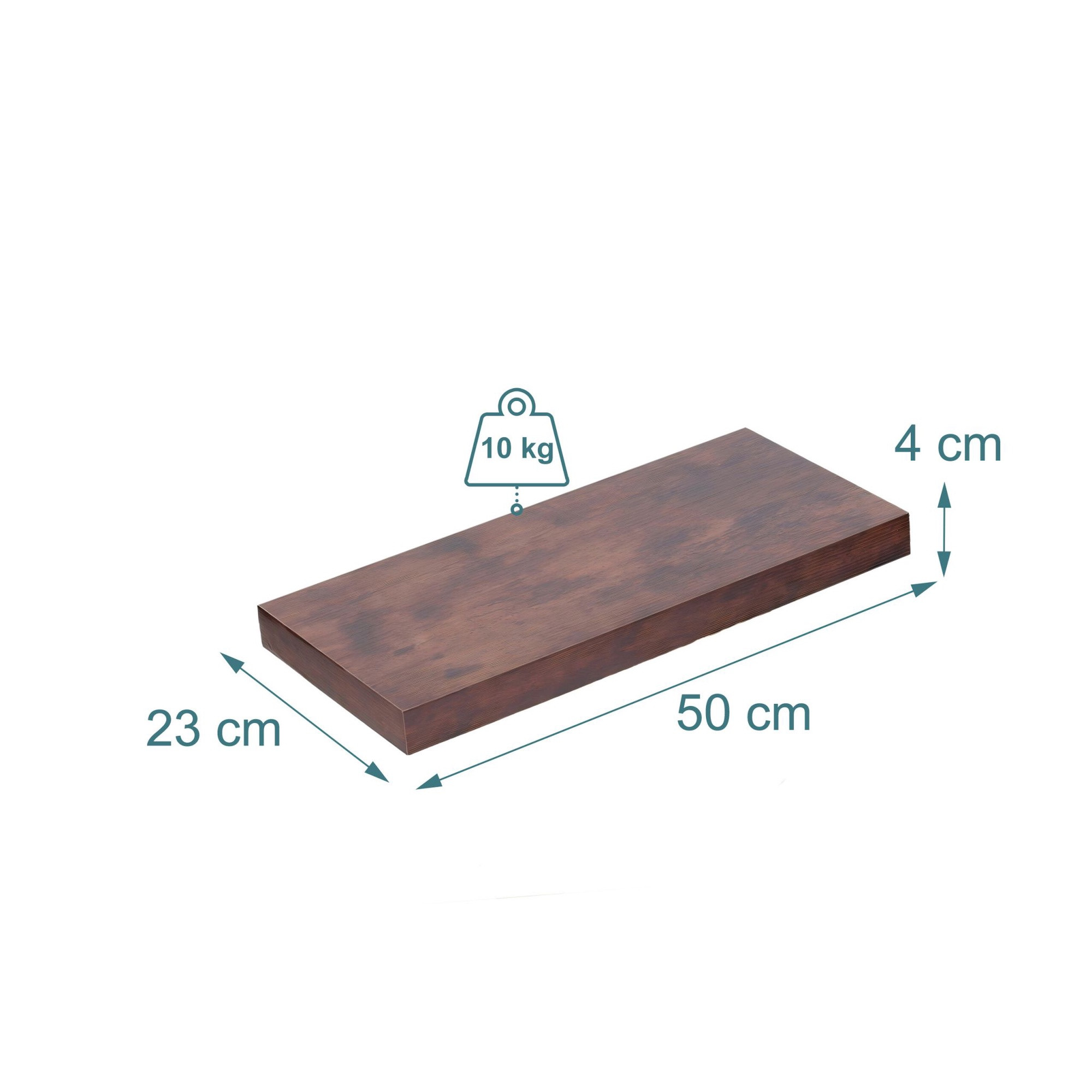 Wall Shelf With Metal Bracket – Floating Display Ledge