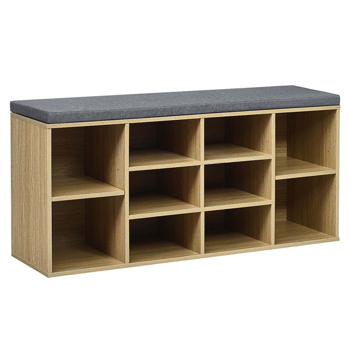 Banco para guardar sapatos com organizador de 10 cubos, 104 cm (41 ...