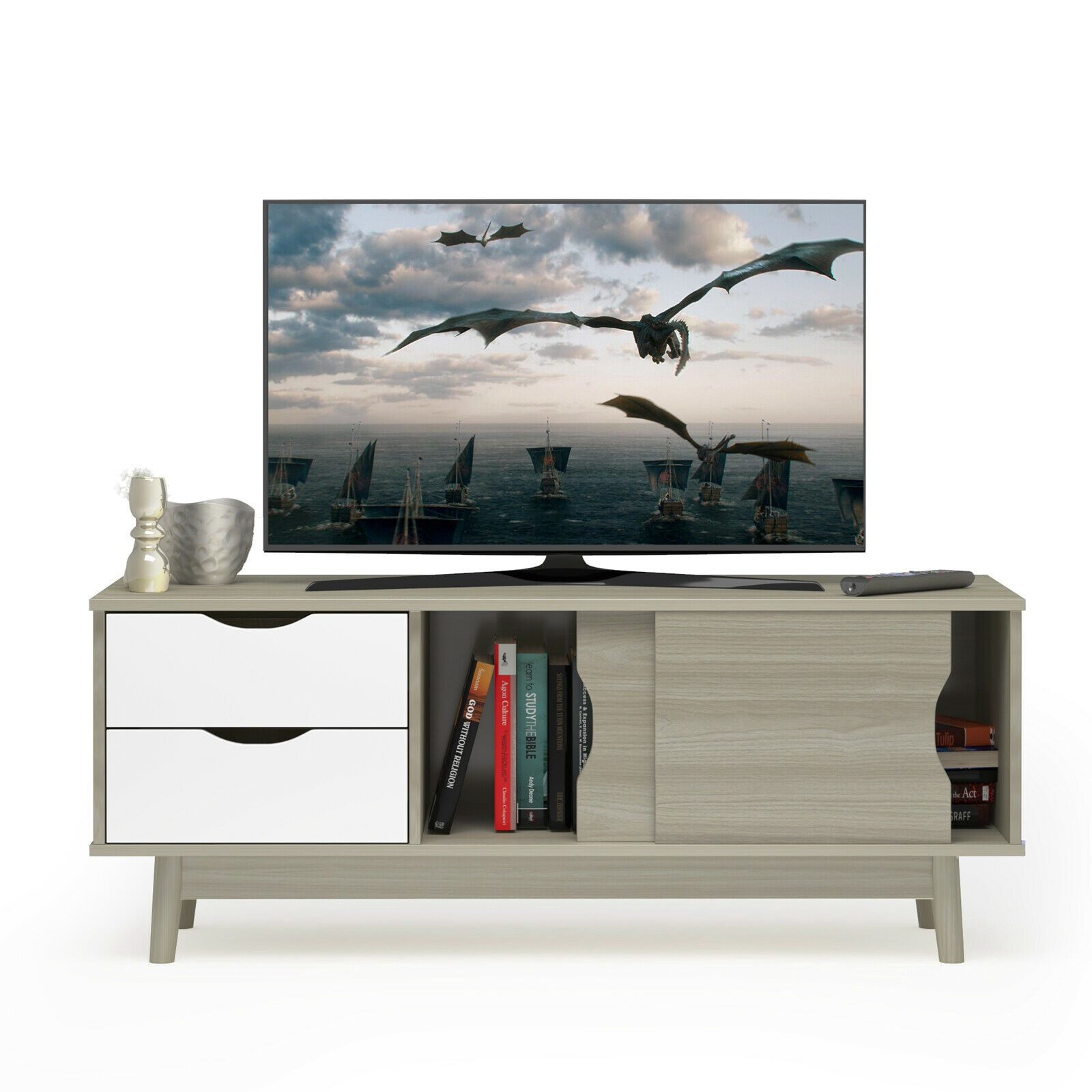 Suporte para TV para televisores de até 60 polegadas, com portas e ...