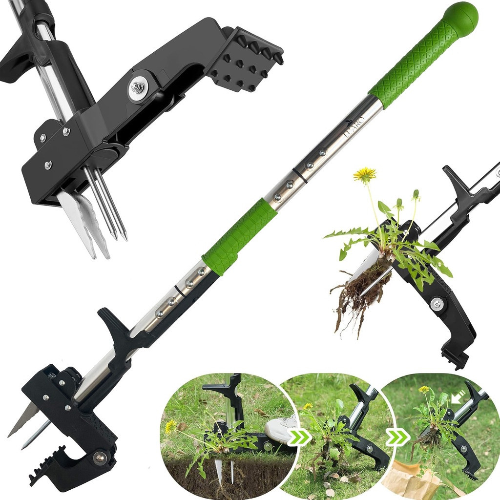 Telescopic Weed Puller – Adjustable Handle, Steel Claws