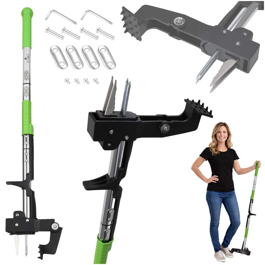 Telescopic Weed Puller – Adjustable Handle, Steel Claws