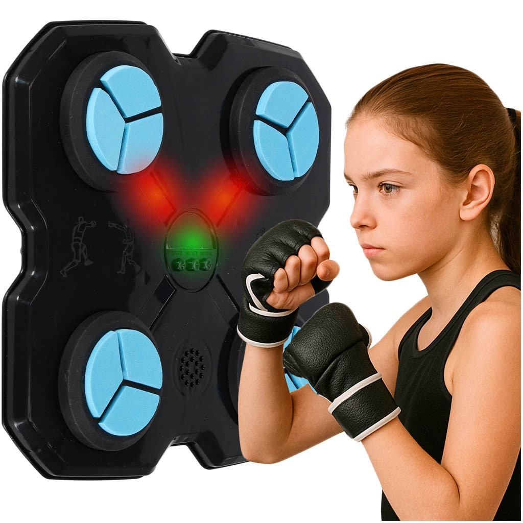 Wall-Mounted Boxing Training Target, LED, Bluetooth, Gloves