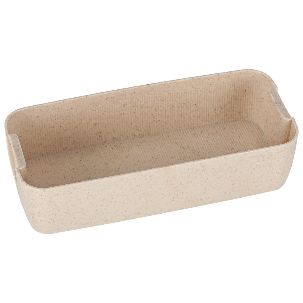 Lancheira com compartimentos e talheres, 750 ml, bege