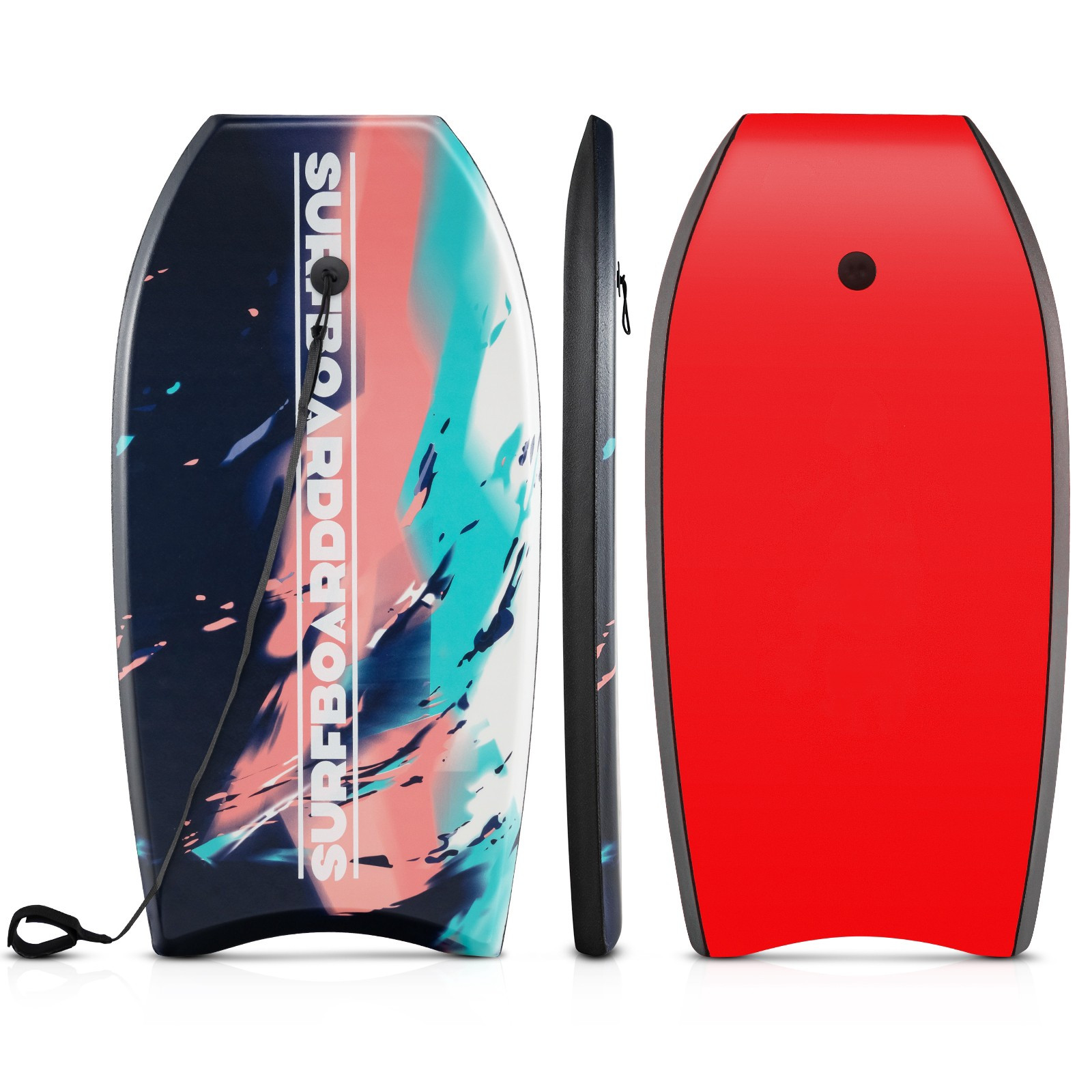 Prancha de Bodyboard 33–41 Polegadas, Núcleo de EPS, Leash de Pulso