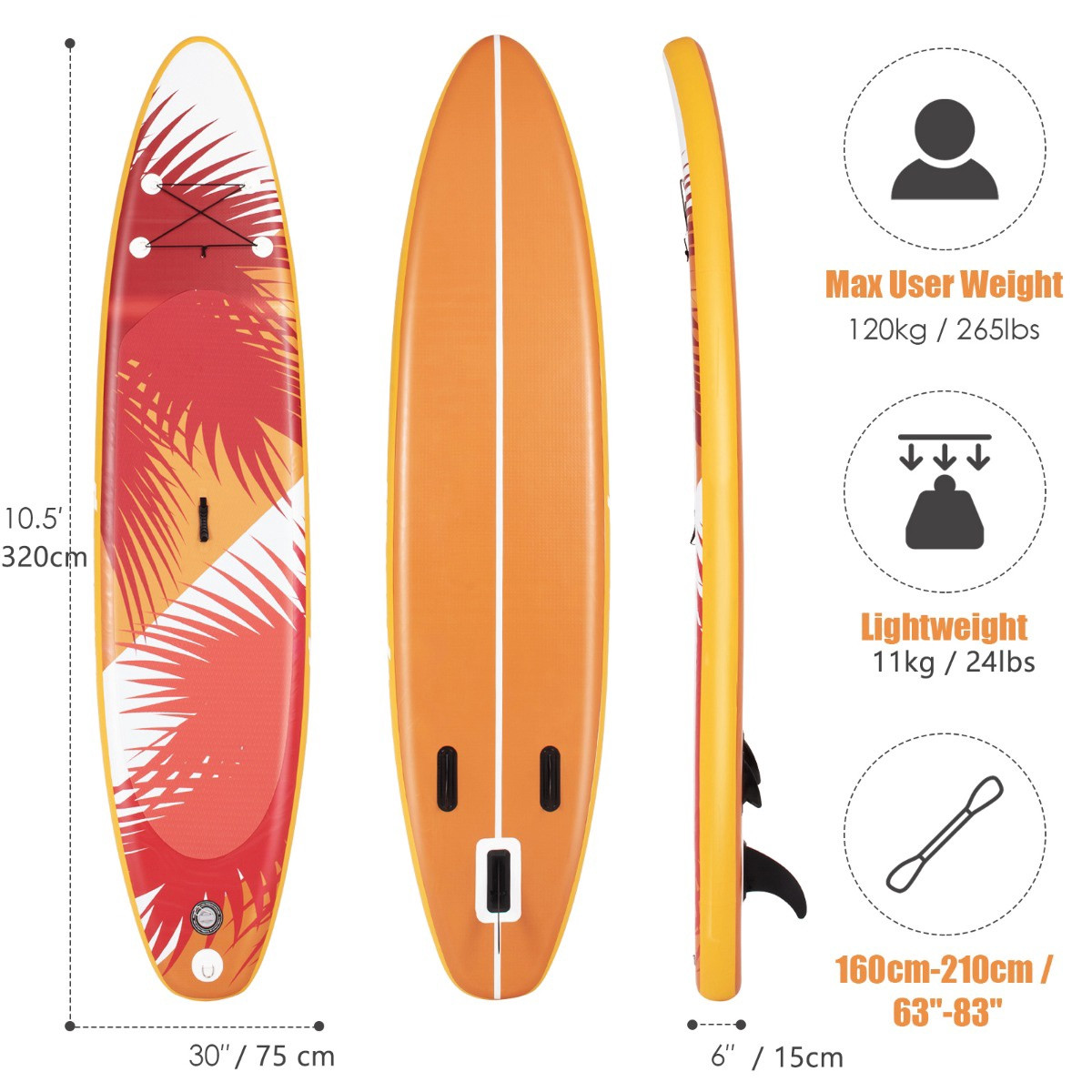 Kit de paddle gonflable 320 cm