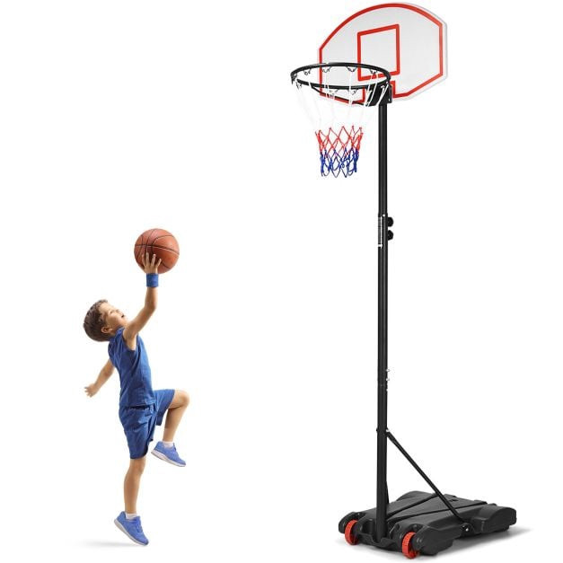 Cesta de basquete portátil, altura ajustável, tabela de 71 cm (28 p...