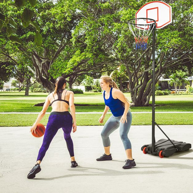 Cesta de basquete portátil, altura ajustável, tabela de 71 cm (28 p...