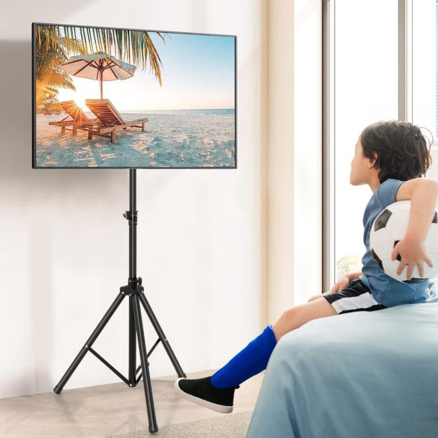 Tripé para TV com altura ajustável, 21–47 polegadas, 35 kg