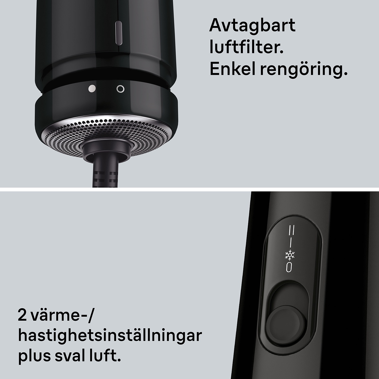 Ionic Air Styler 700W, 2 Heat Settings, 2 Attachments