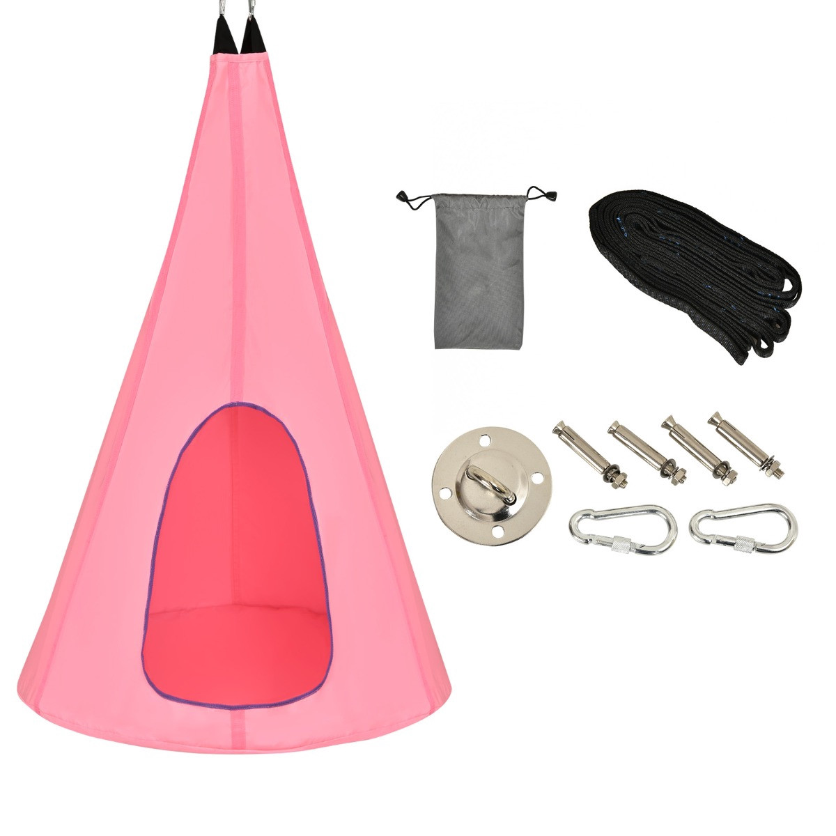 Cadeira suspensa infantil em formato de ninho, 101,6 cm (40 polegad...