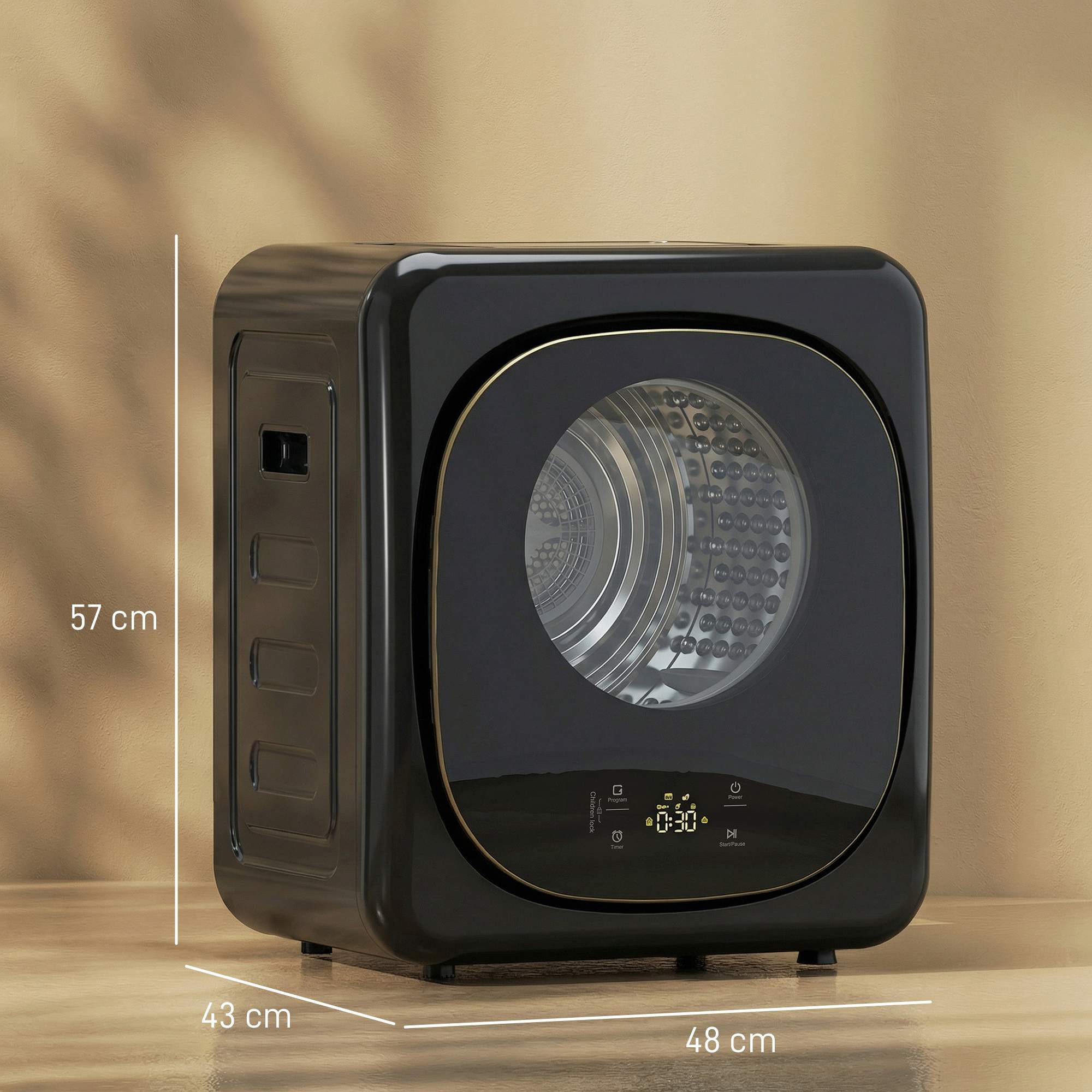 Sèche-linge compact 4 kg – Commandes tactiles, 5 modes