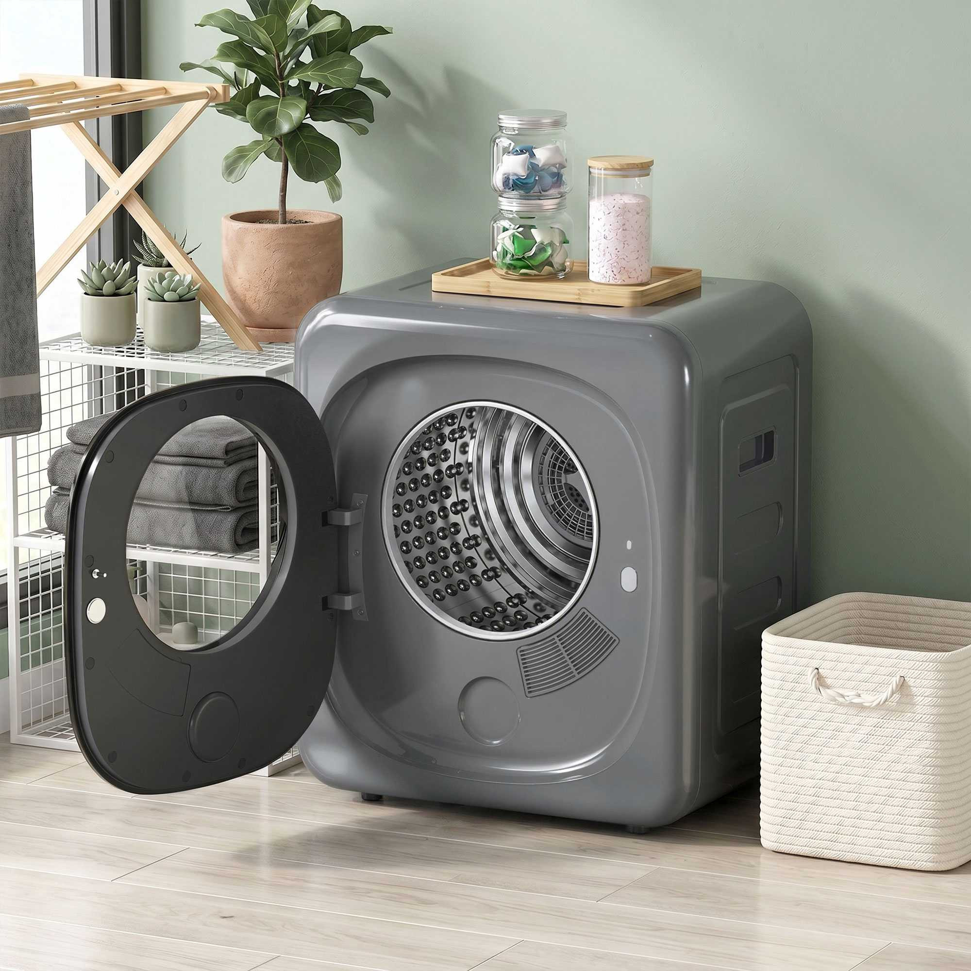 Asciugatrice a ventilazione, compatta, 4 kg, 5 programmi, timer.