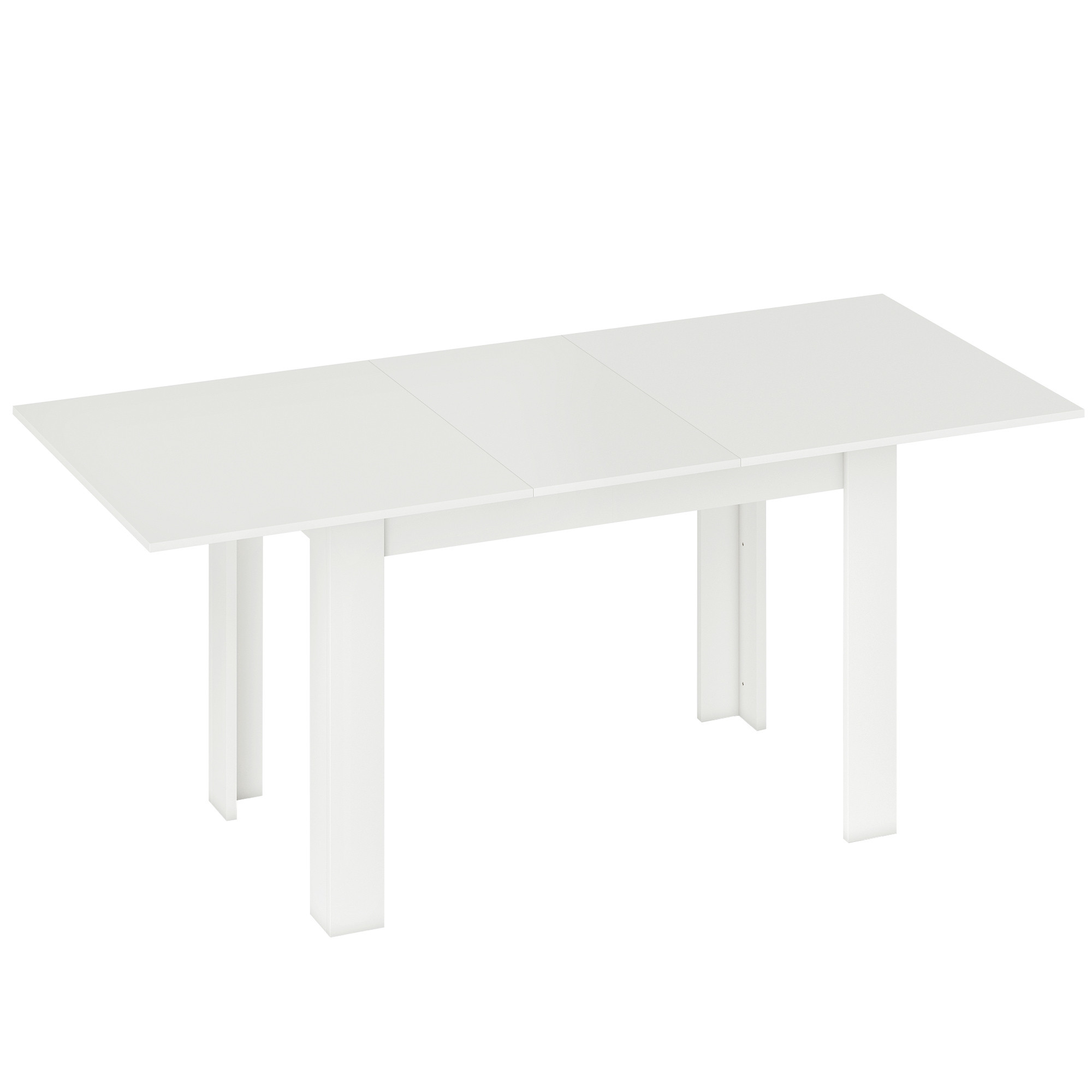 Uitschuifbare eettafel, 140-180 x 80 cm, wit
