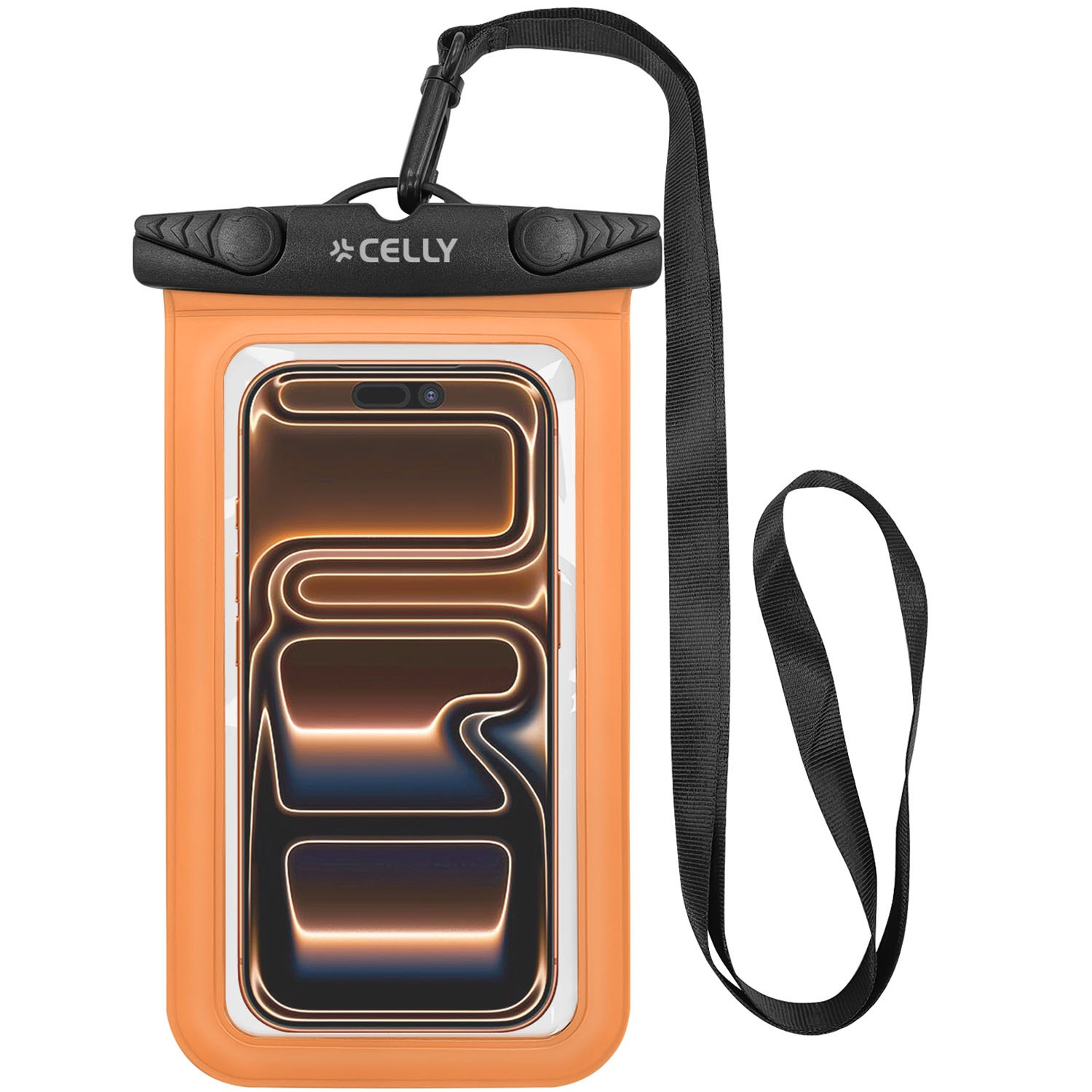 Capa impermeável para celular IPX8, comporta celulares de até 7 pol...