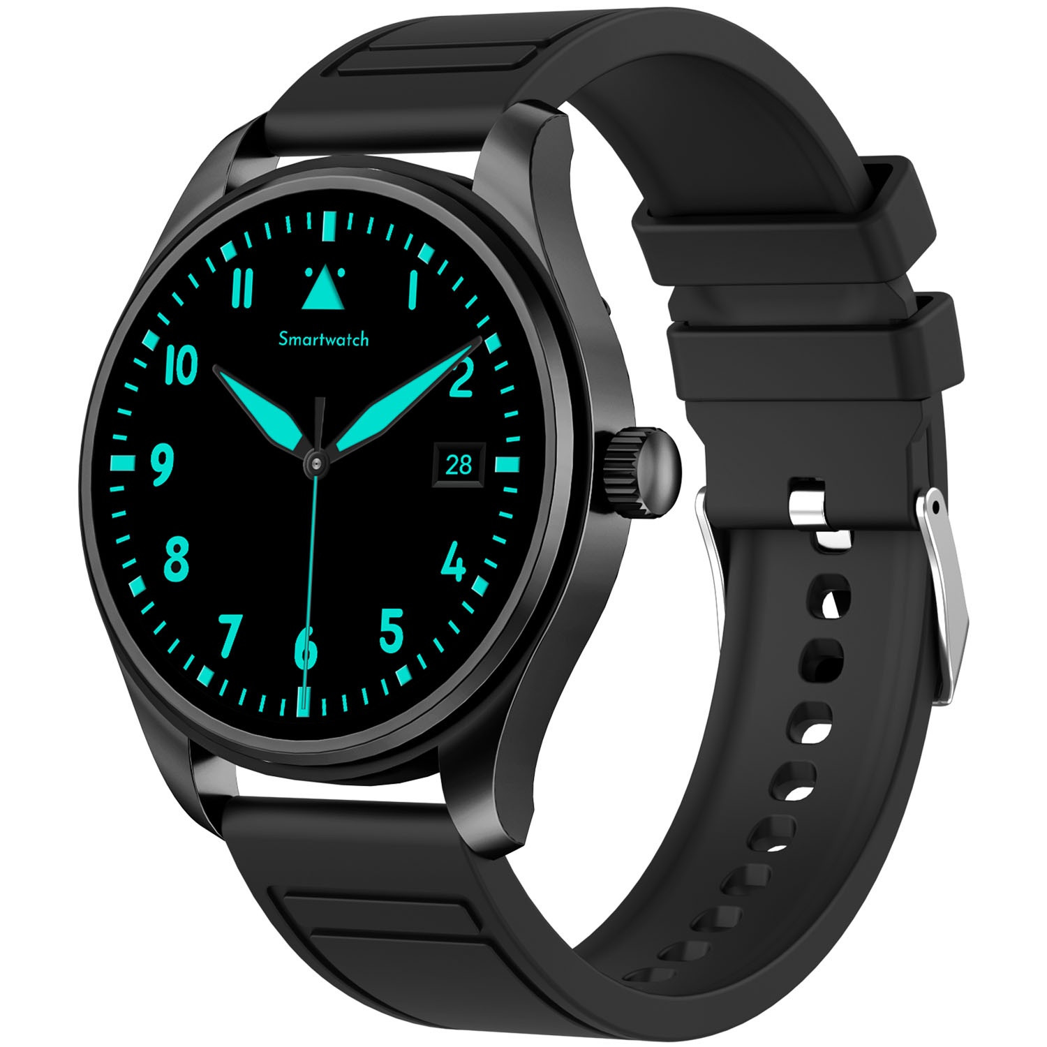 Smartwatch com tela AMOLED de 1,32 polegadas, formato redondo, aten...
