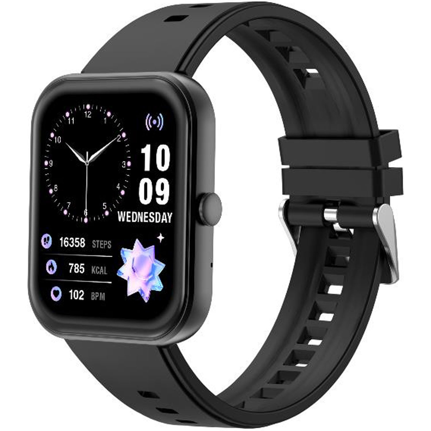Smartwatch com tela AMOLED de 1,96 polegadas, função de chamada, preto