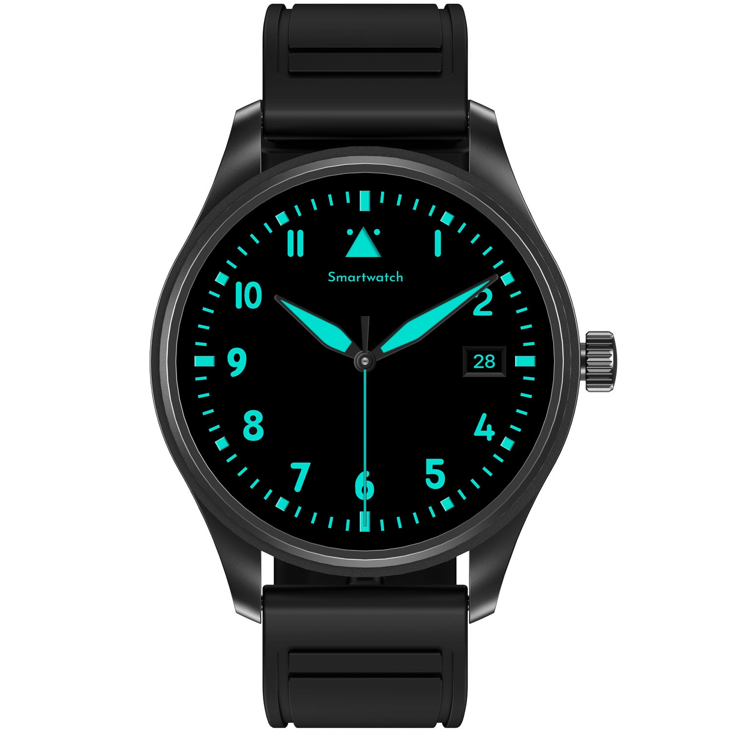 Smartwatch com tela AMOLED de 1,32 polegadas, formato redondo, aten...