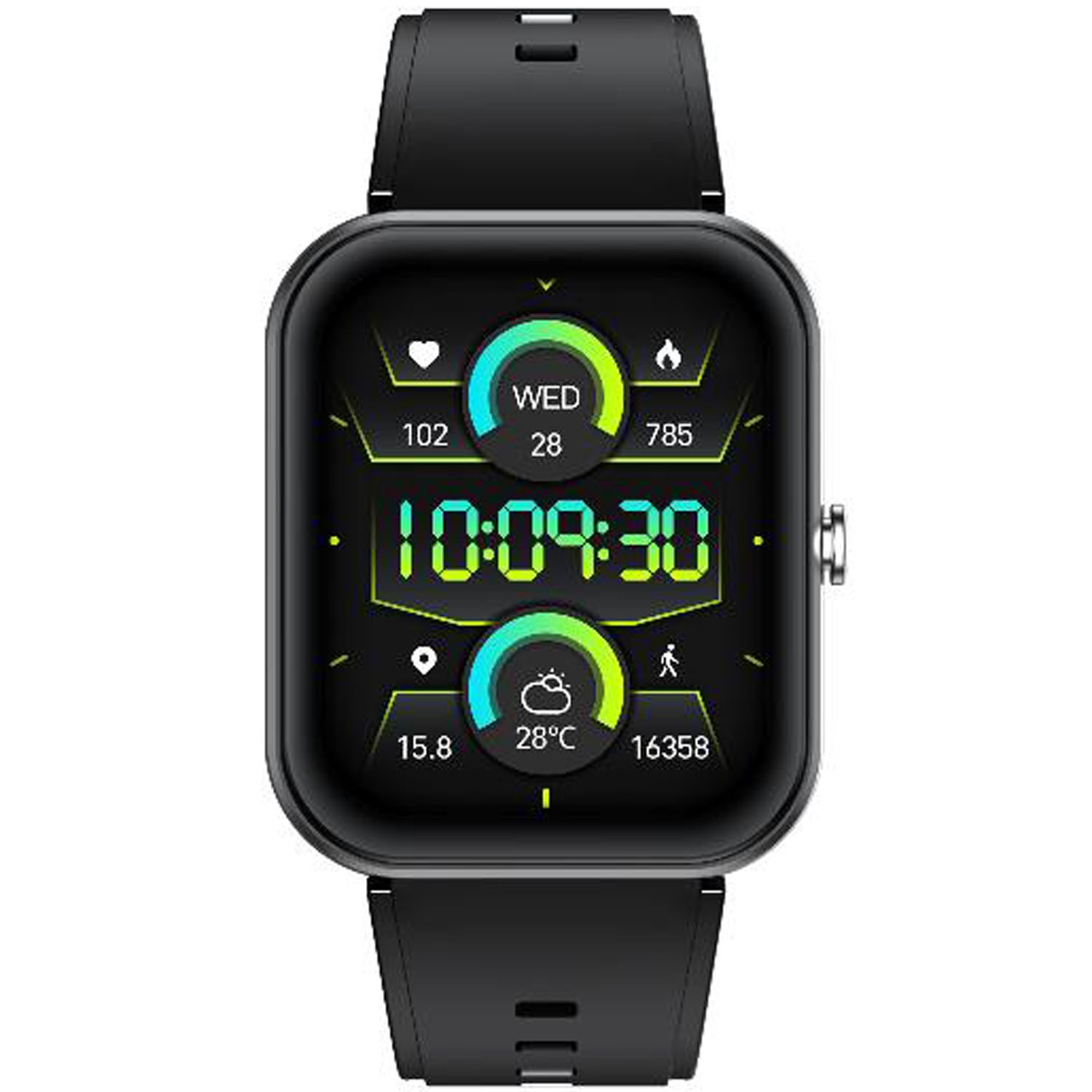 Smartwatch com tela AMOLED de 1,96 polegadas, função de chamada, preto