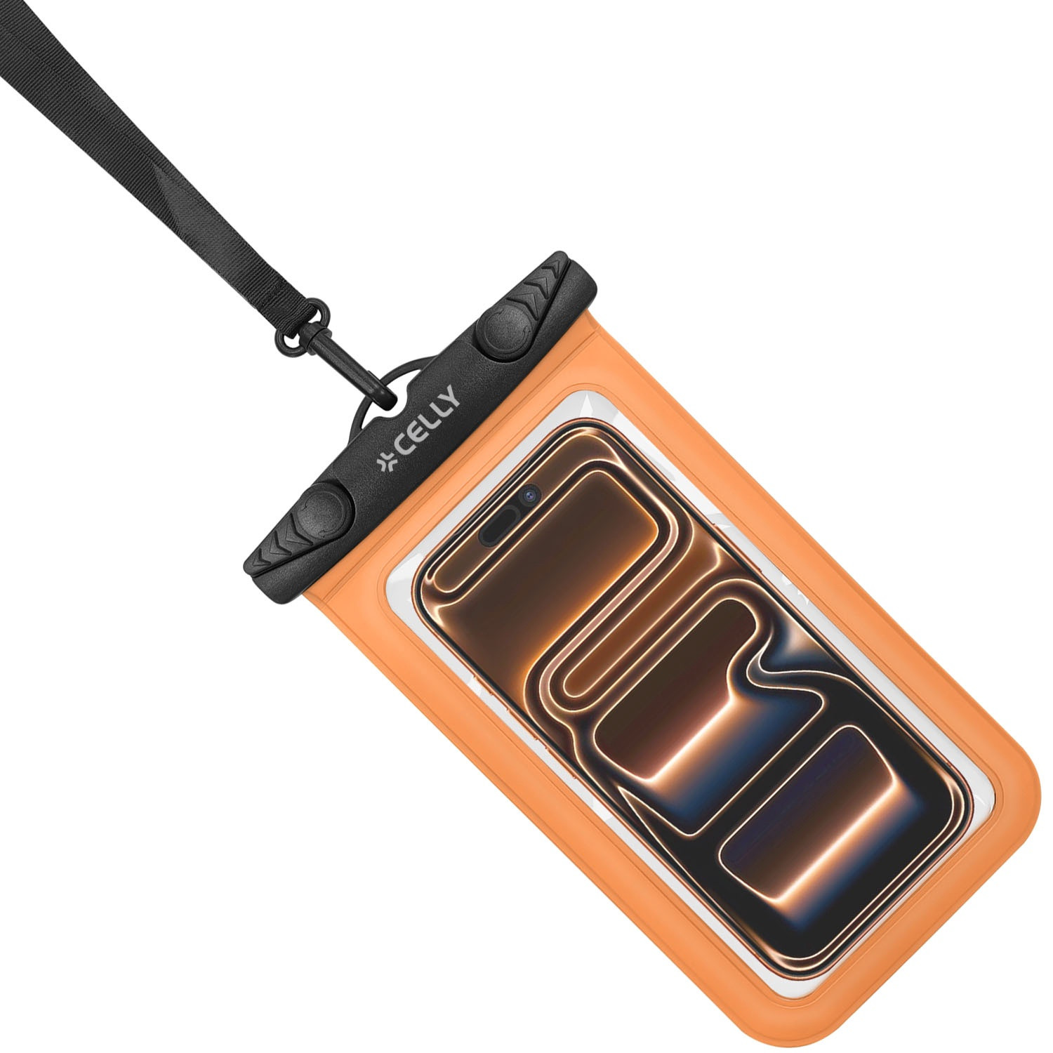 Capa impermeável para celular IPX8, comporta celulares de até 7 pol...