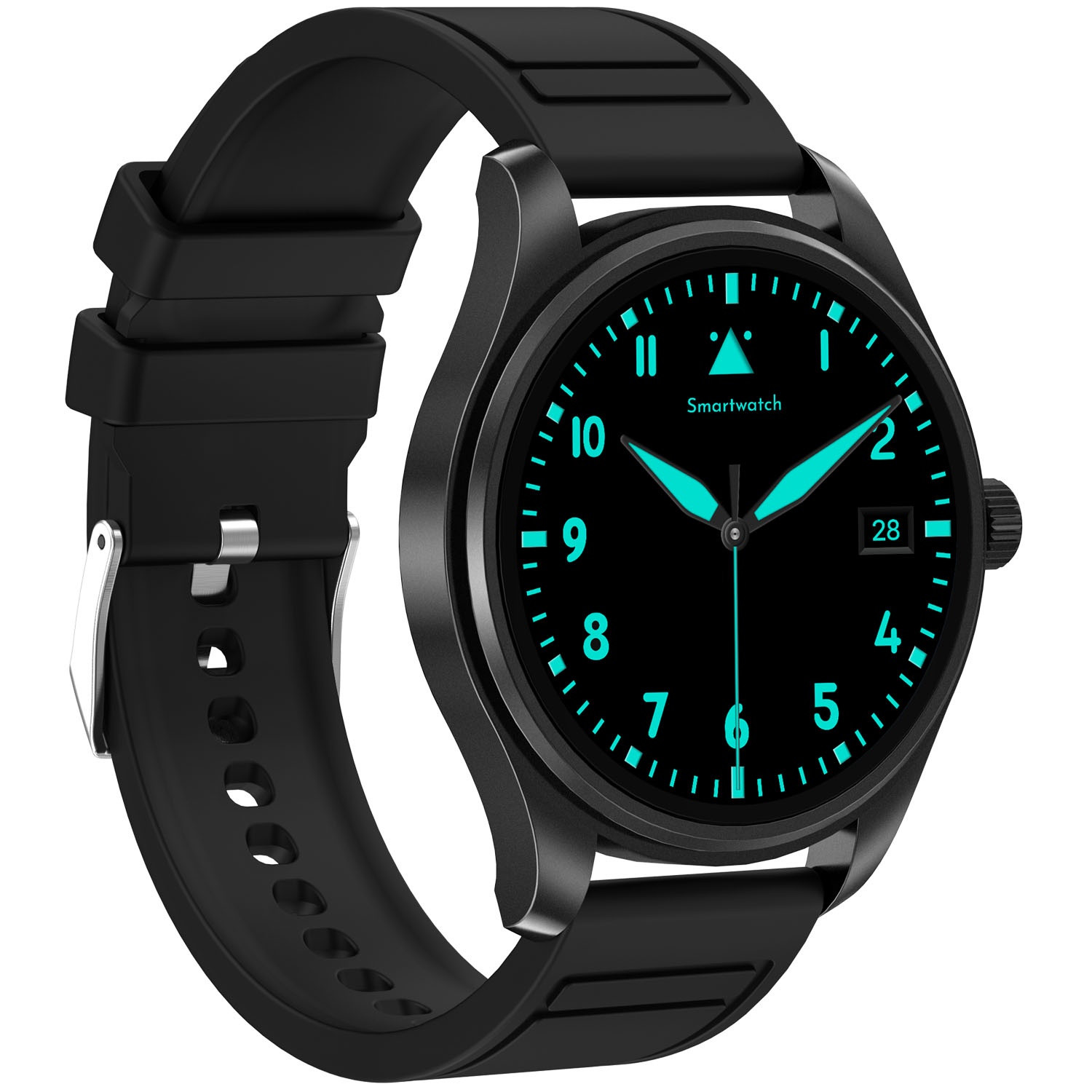 Smartwatch com tela AMOLED de 1,32 polegadas, formato redondo, aten...