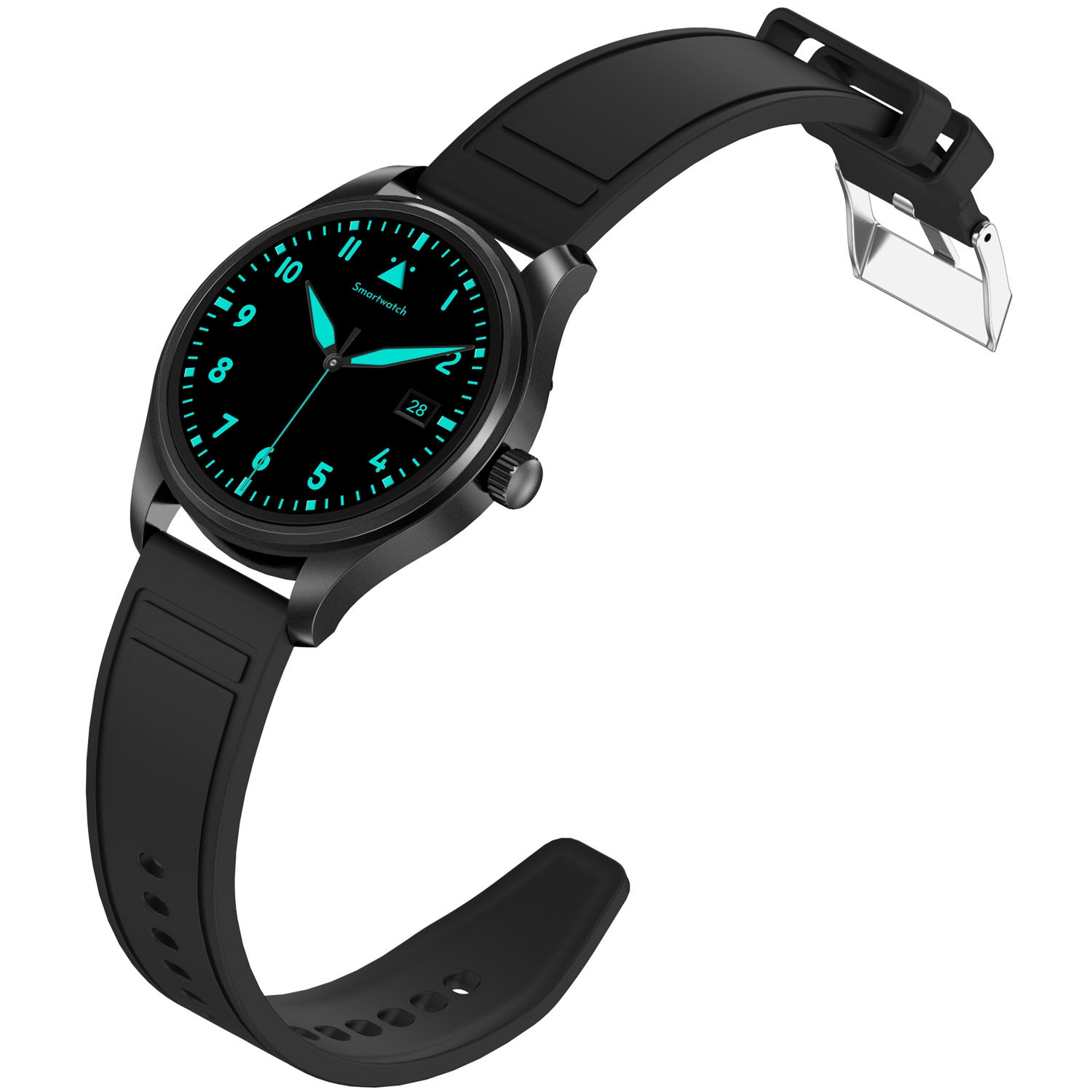 Smartwatch com tela AMOLED de 1,32 polegadas, formato redondo, aten...