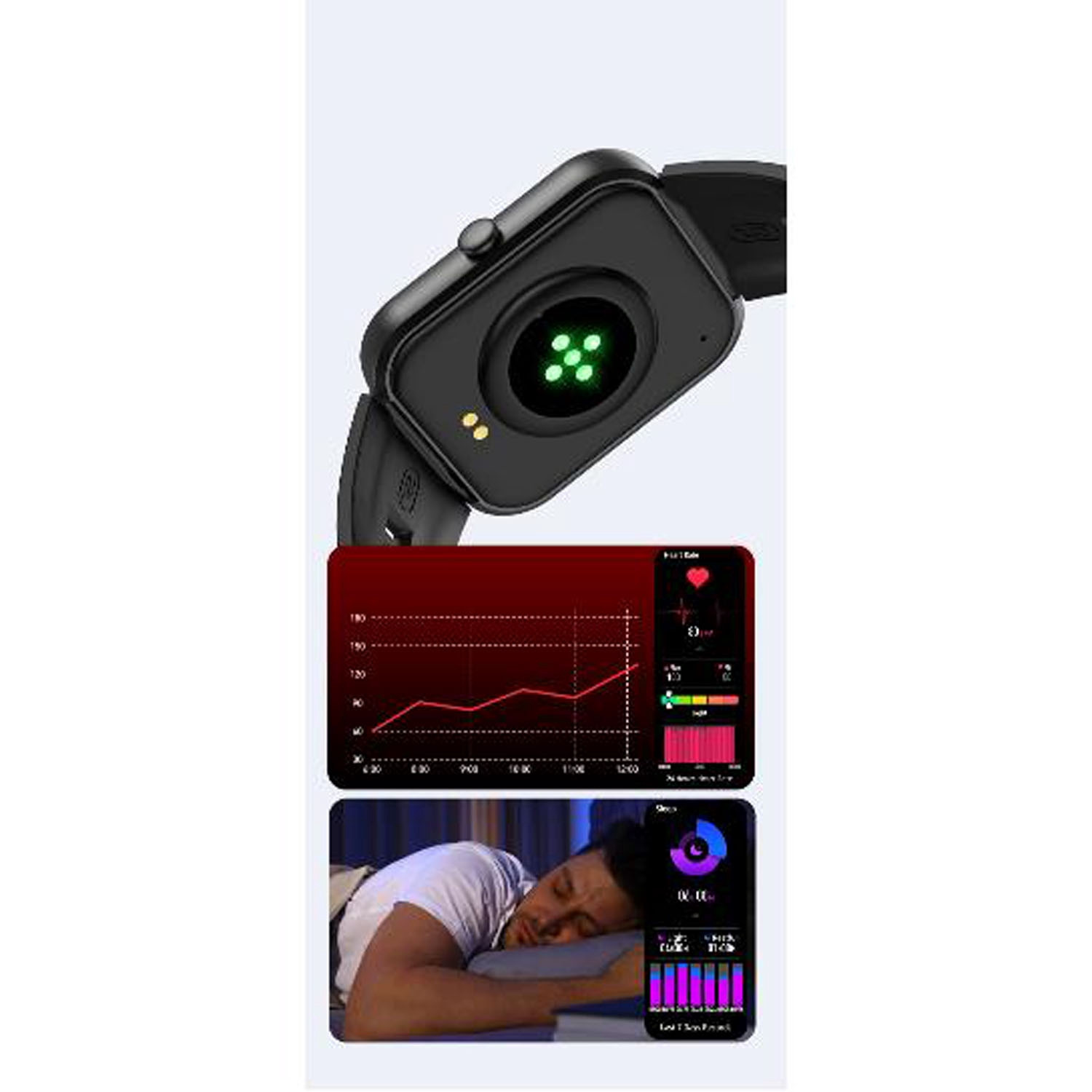 Smartwatch com tela AMOLED de 1,96 polegadas, função de chamada, preto