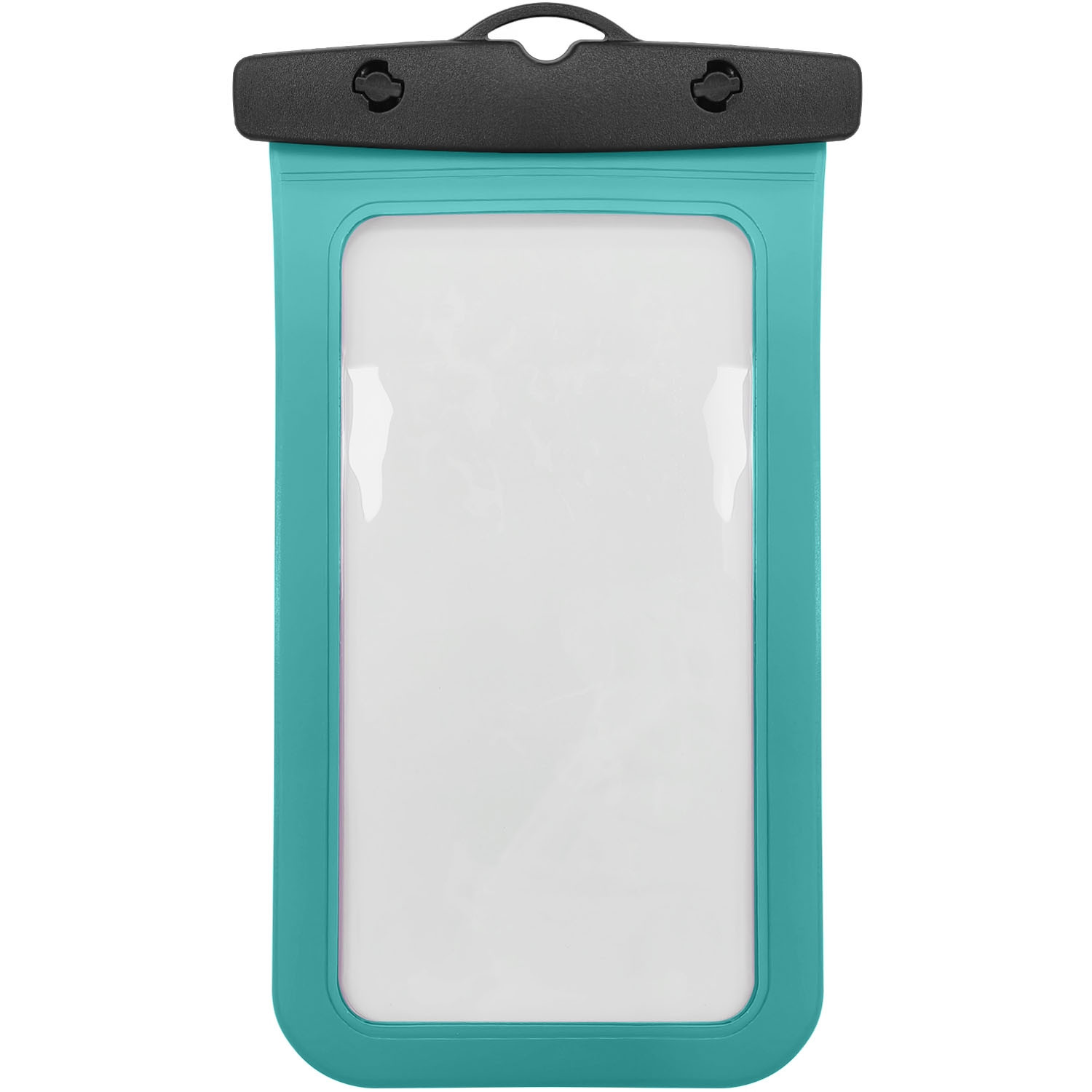 Capa impermeável para celular, IPX8, até 7 polegadas, turquesa.