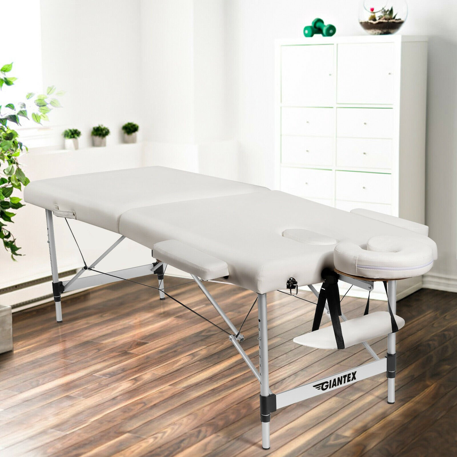 Mesa de massagem portátil ajustável de 84 polegadas com estojo de t...
