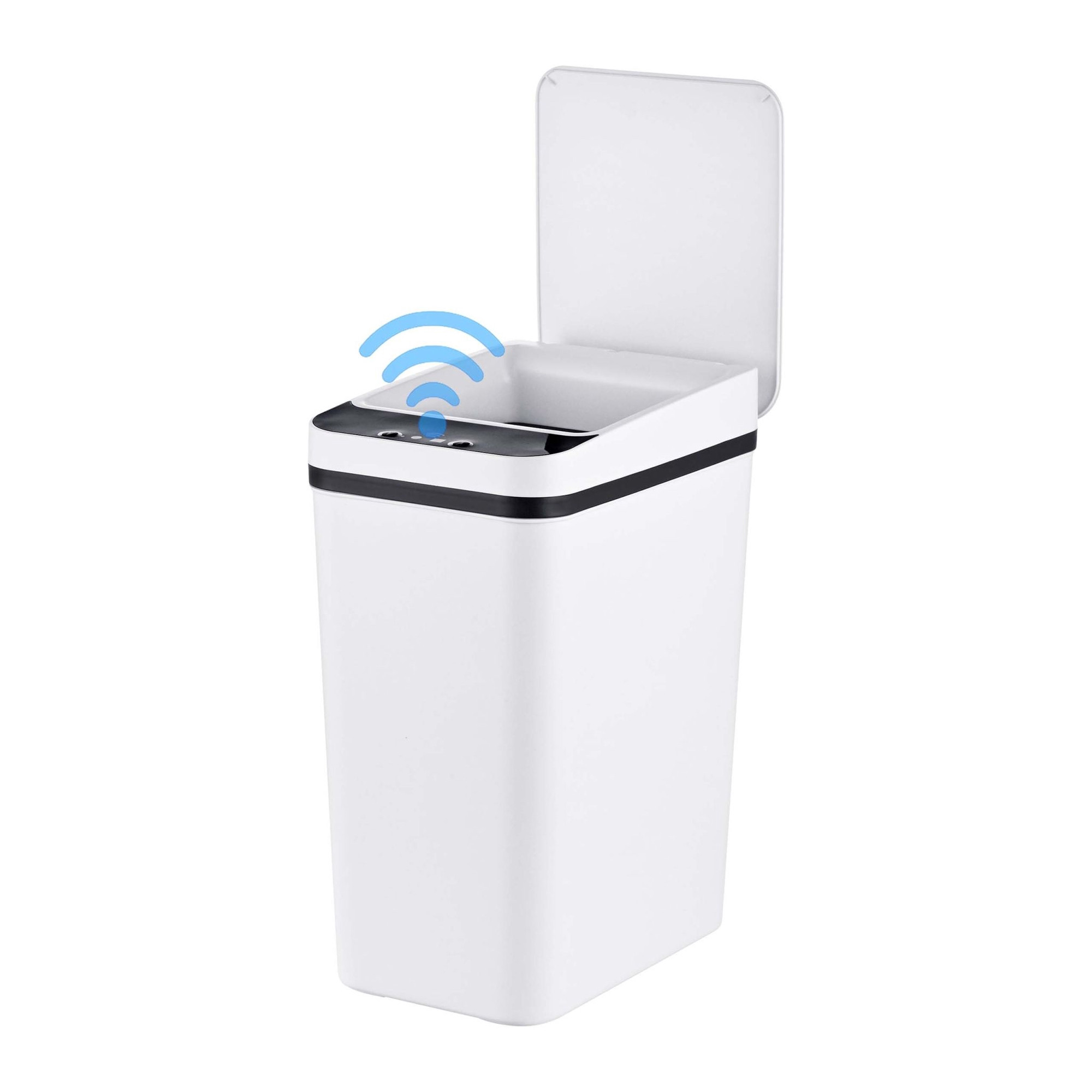 9L witte plastic keukenafvalbak met sensor